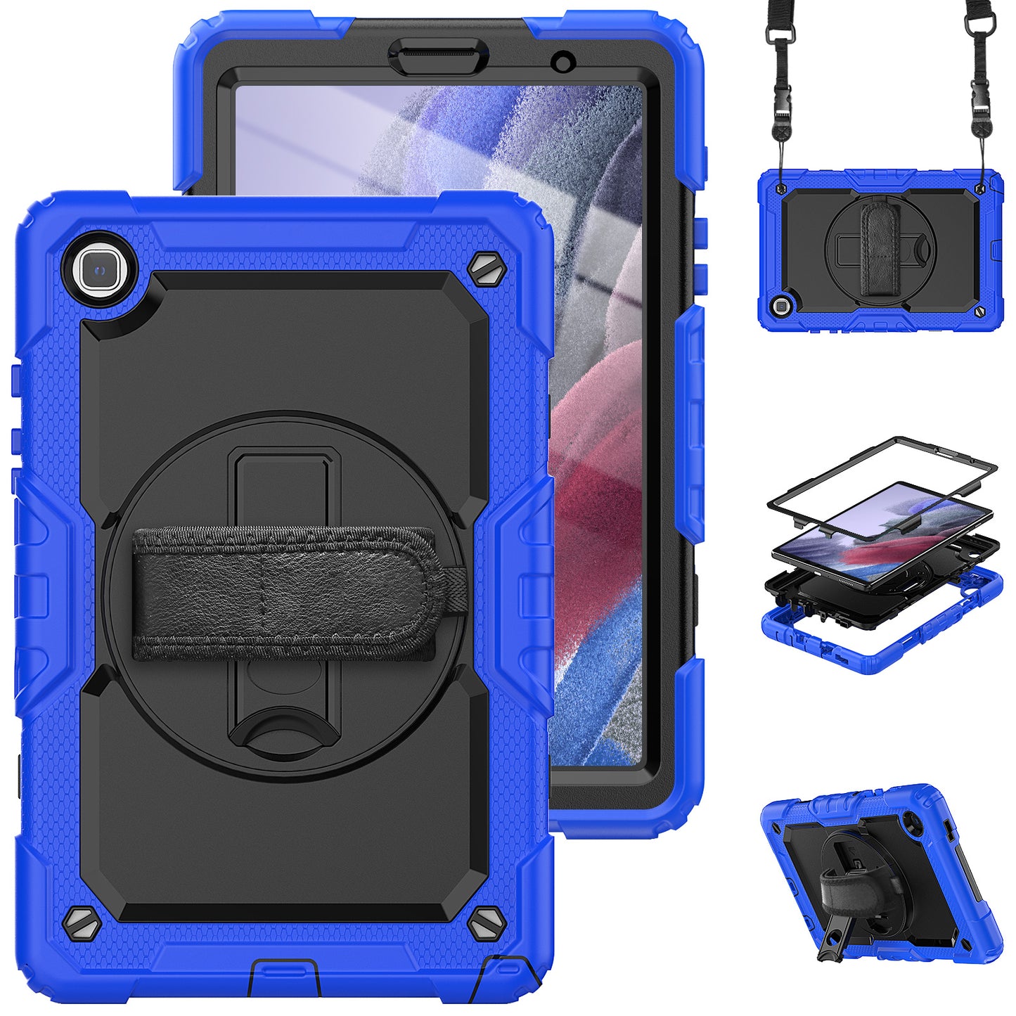 Tough Strap Galaxy Tab A7 Lite Shockproof Case Built-in Screen Protector