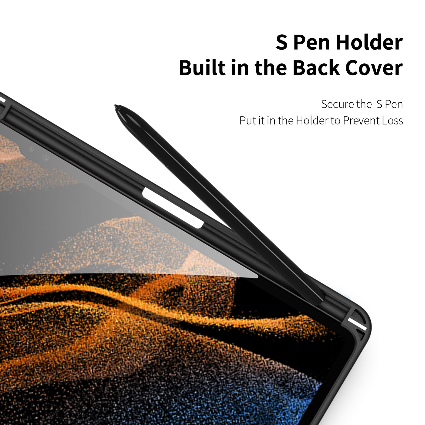 Toby Smart Samsung Galaxy Tab S8 Ultra Leather Case Crystal PC Smart Slim