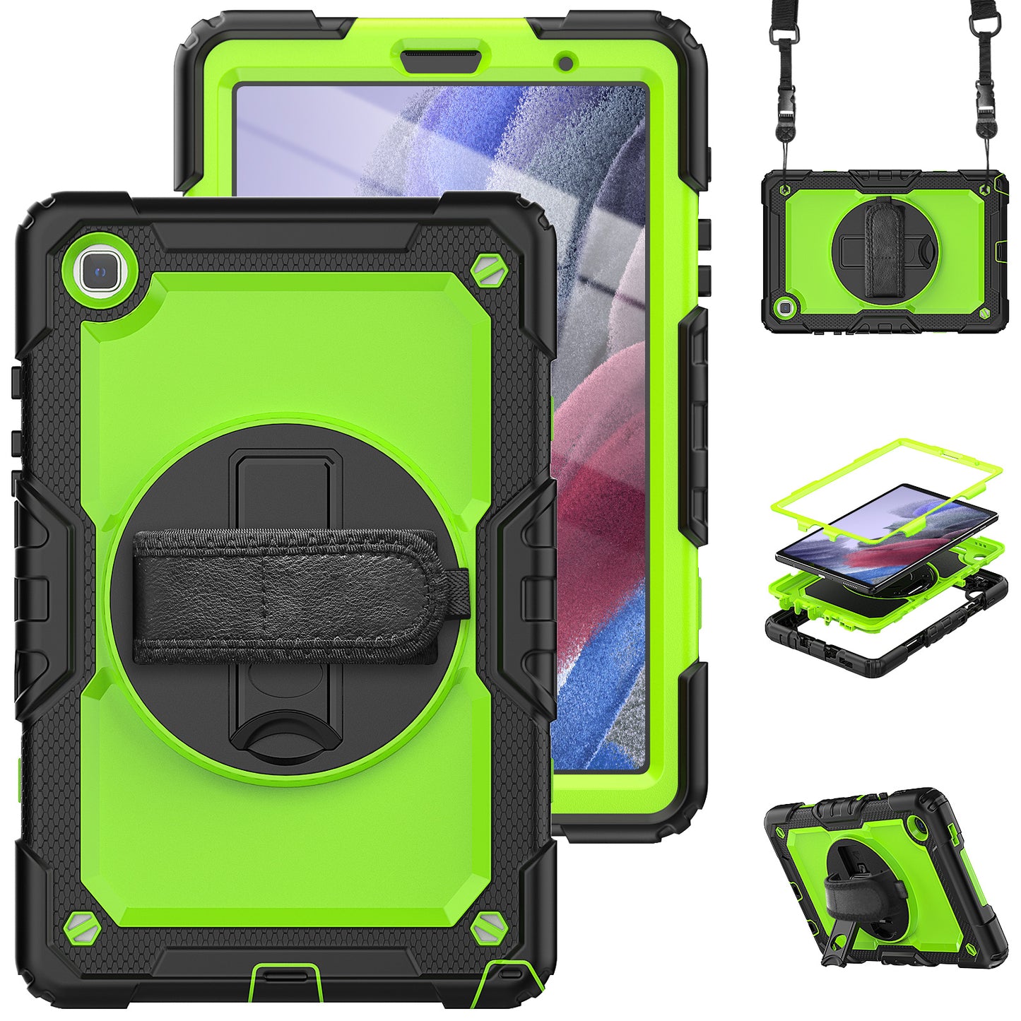 Tough Strap Galaxy Tab A7 Lite Shockproof Case Built-in Screen Protector