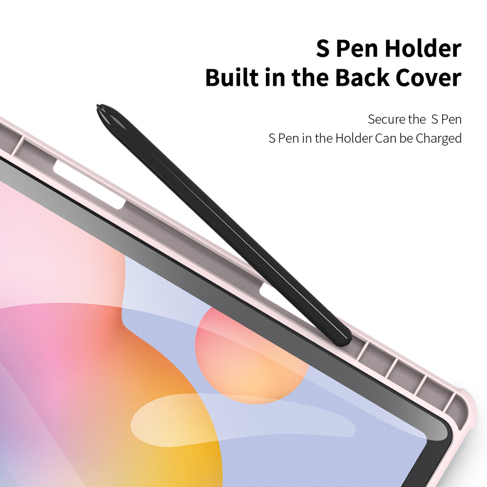 Toby Smart Samsung Galaxy Tab S6 Lite Leather Case Crystal PC Smart Slim