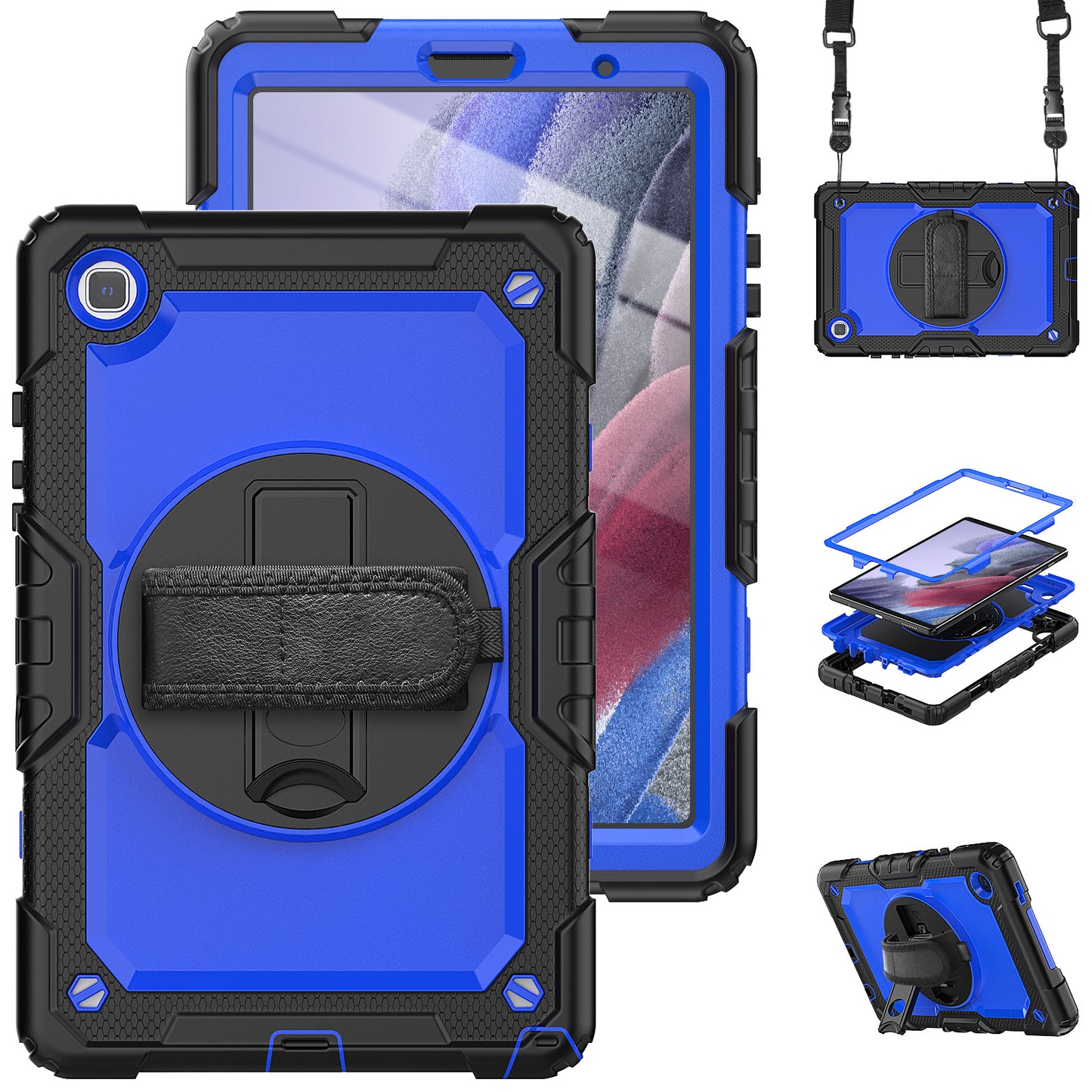 Tough Strap Galaxy Tab A7 Lite Shockproof Case Built-in Screen Protector