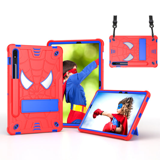 Spider-Man Galaxy Tab S8 Shockproof Case Rugged Detachable Shoulder Strap
