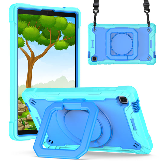 Hit-Color Hook Galaxy Tab A7 Lite Shockproof Case Rotating Stand Wristband