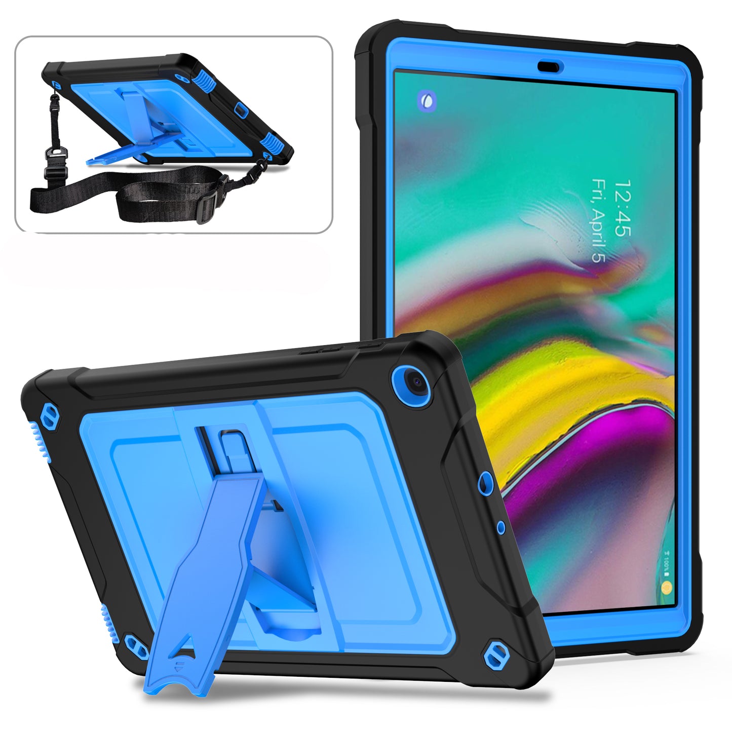 Square Super Galaxy Tab A 10.1 (2019) Shockproof Case Heavy Duty Protection
