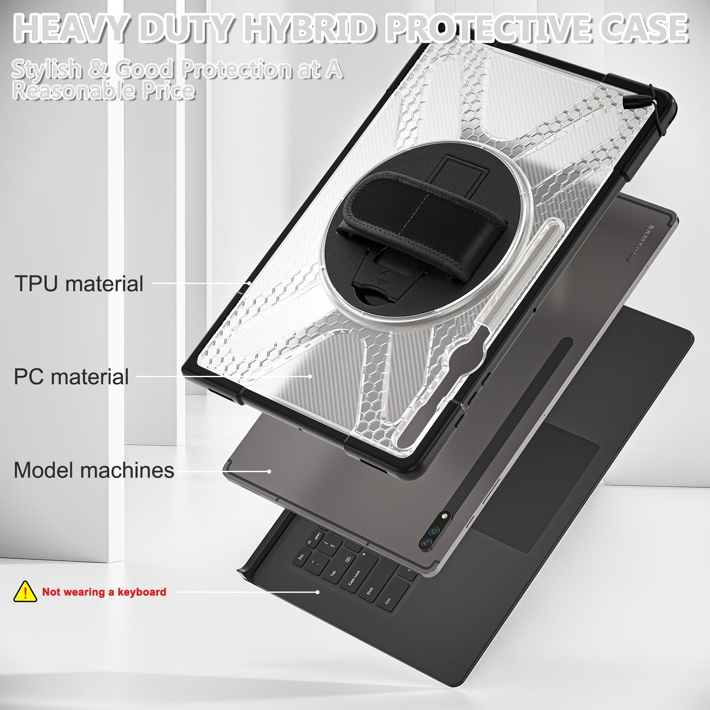 Jacket Beer Galaxy Tab S8 Ultra Case Light Textur Multi Angle Protection Stable Stand