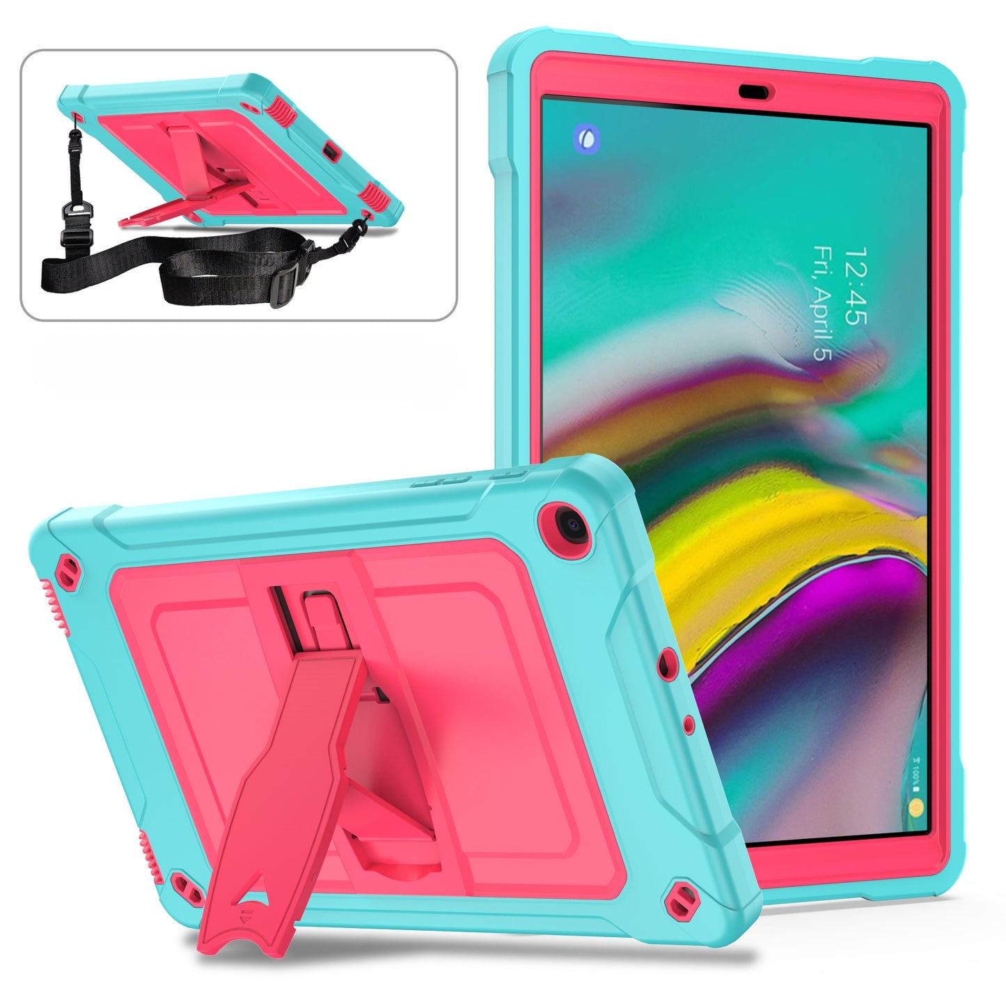 Square Super Galaxy Tab A 10.1 (2019) Shockproof Case Heavy Duty Protection