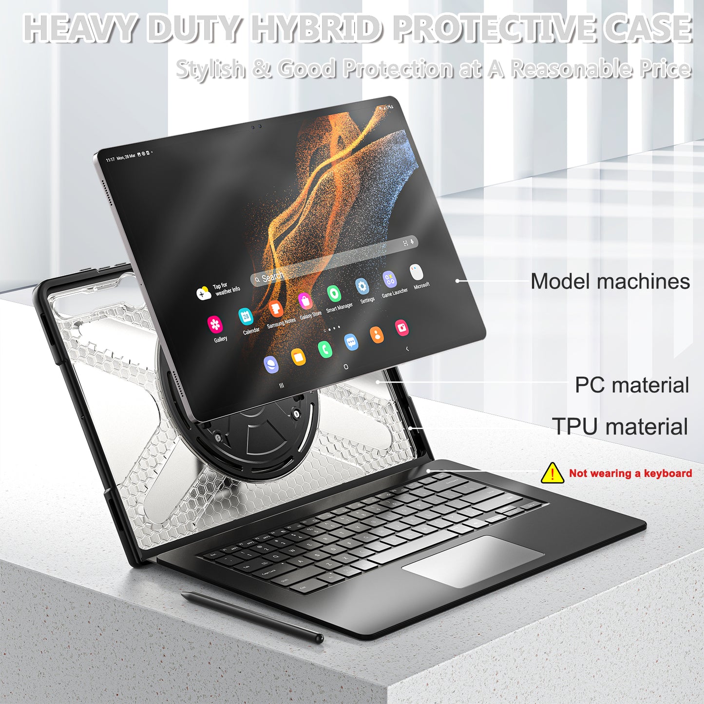 Jacket Beer Galaxy Tab S8 Ultra Case Light Textur Multi Angle Protection Stable Stand