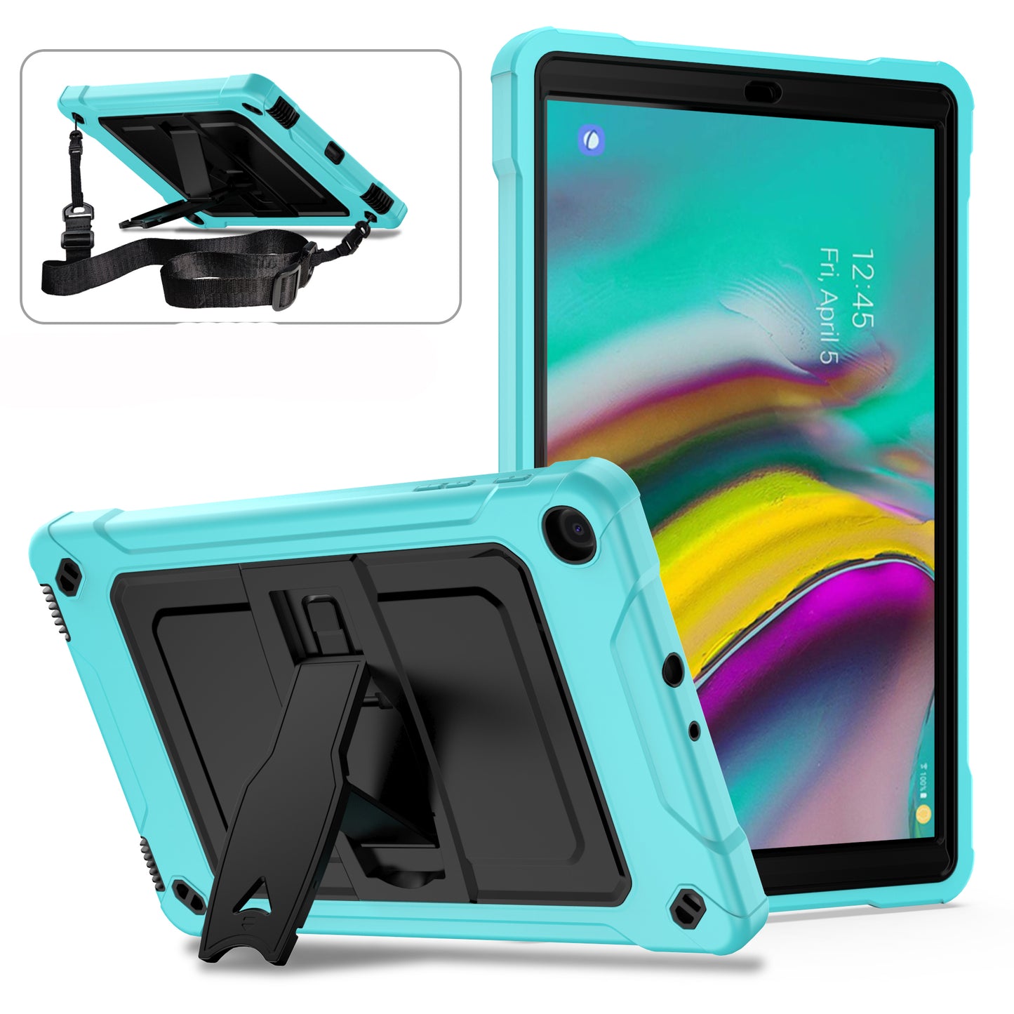 Square Super Galaxy Tab A 10.1 (2019) Shockproof Case Heavy Duty Protection