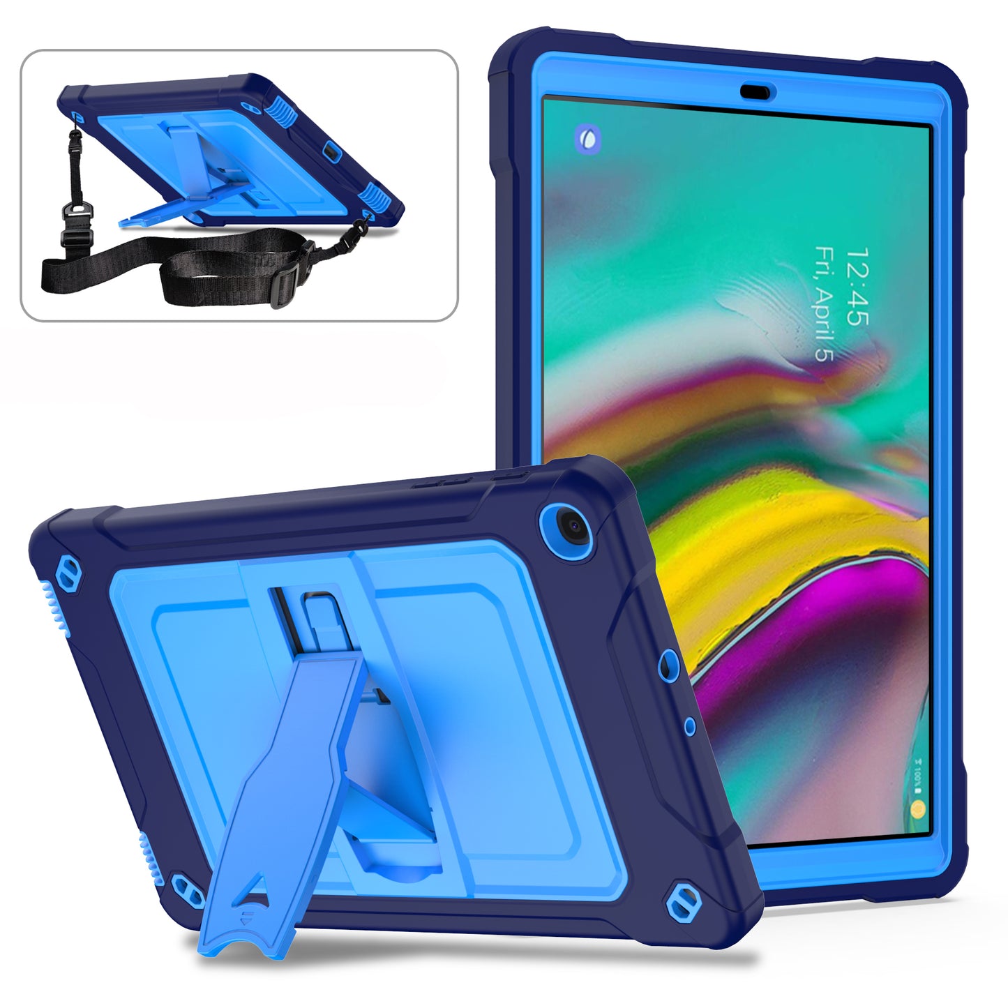 Square Super Galaxy Tab A 10.1 (2019) Shockproof Case Heavy Duty Protection
