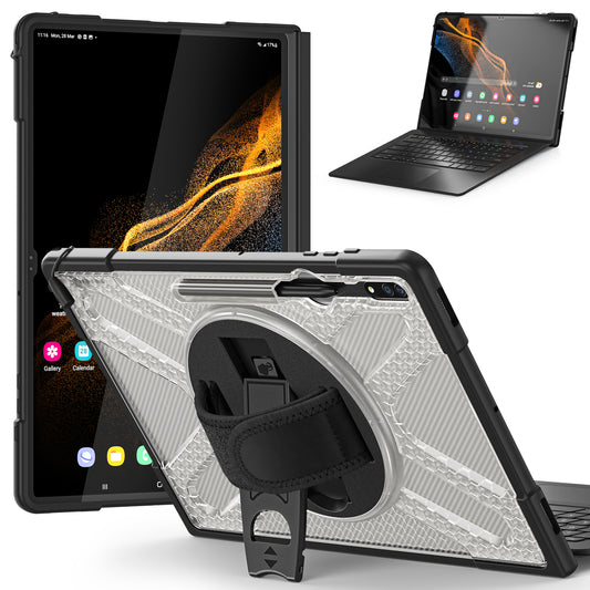 Jacket Beer Galaxy Tab S8 Ultra Case Light Textur Multi Angle Protection Stable Stand