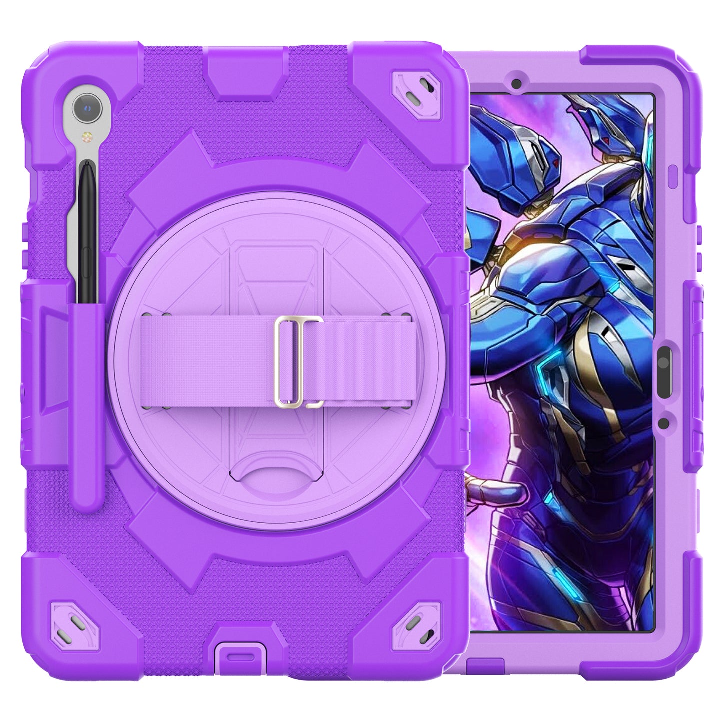 Spider Strap Galaxy Tab S8 Shockproof Case 360 Rotatable Adjustable Hand Holder