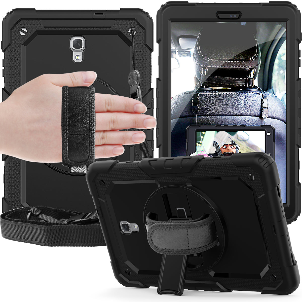 Tough Strap Galaxy Tab A 10.5 Shockproof Case Built-in Screen Protector