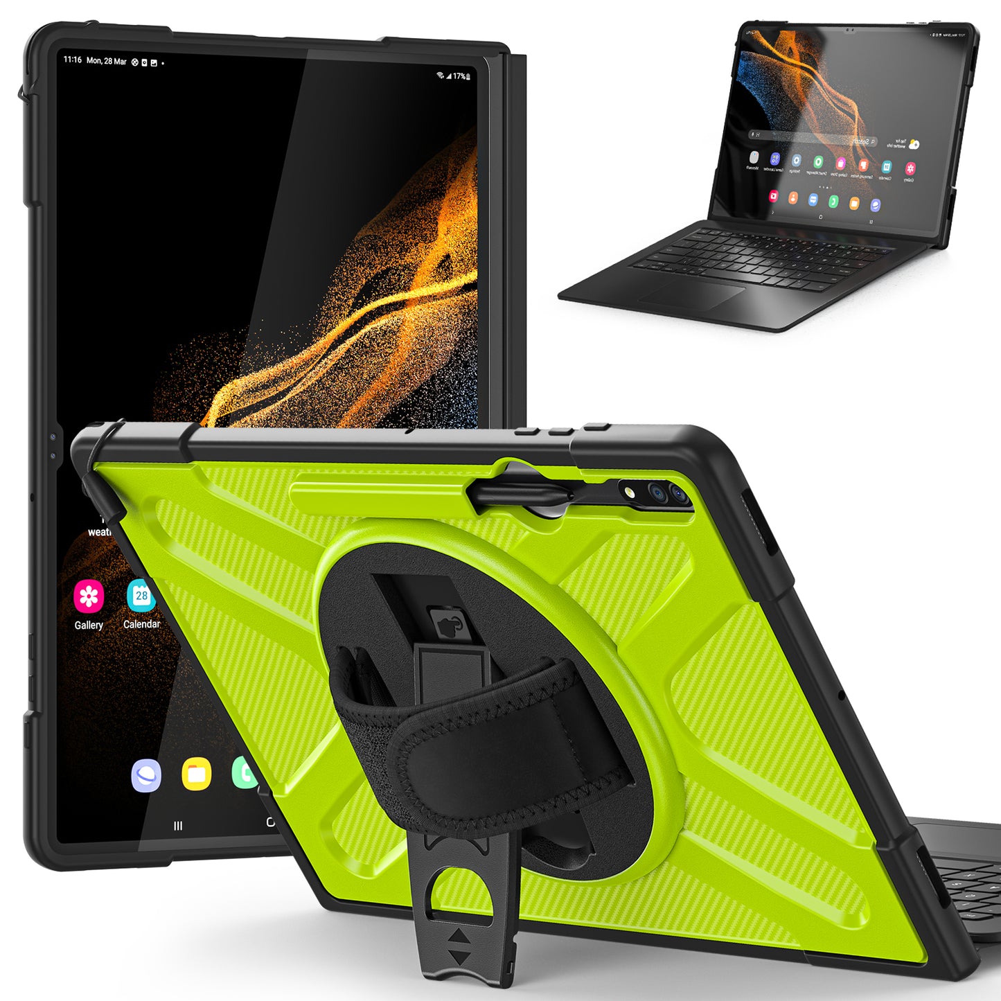 Jacket Beer Galaxy Tab S8 Ultra Case Light Textur Multi Angle Protection Stable Stand