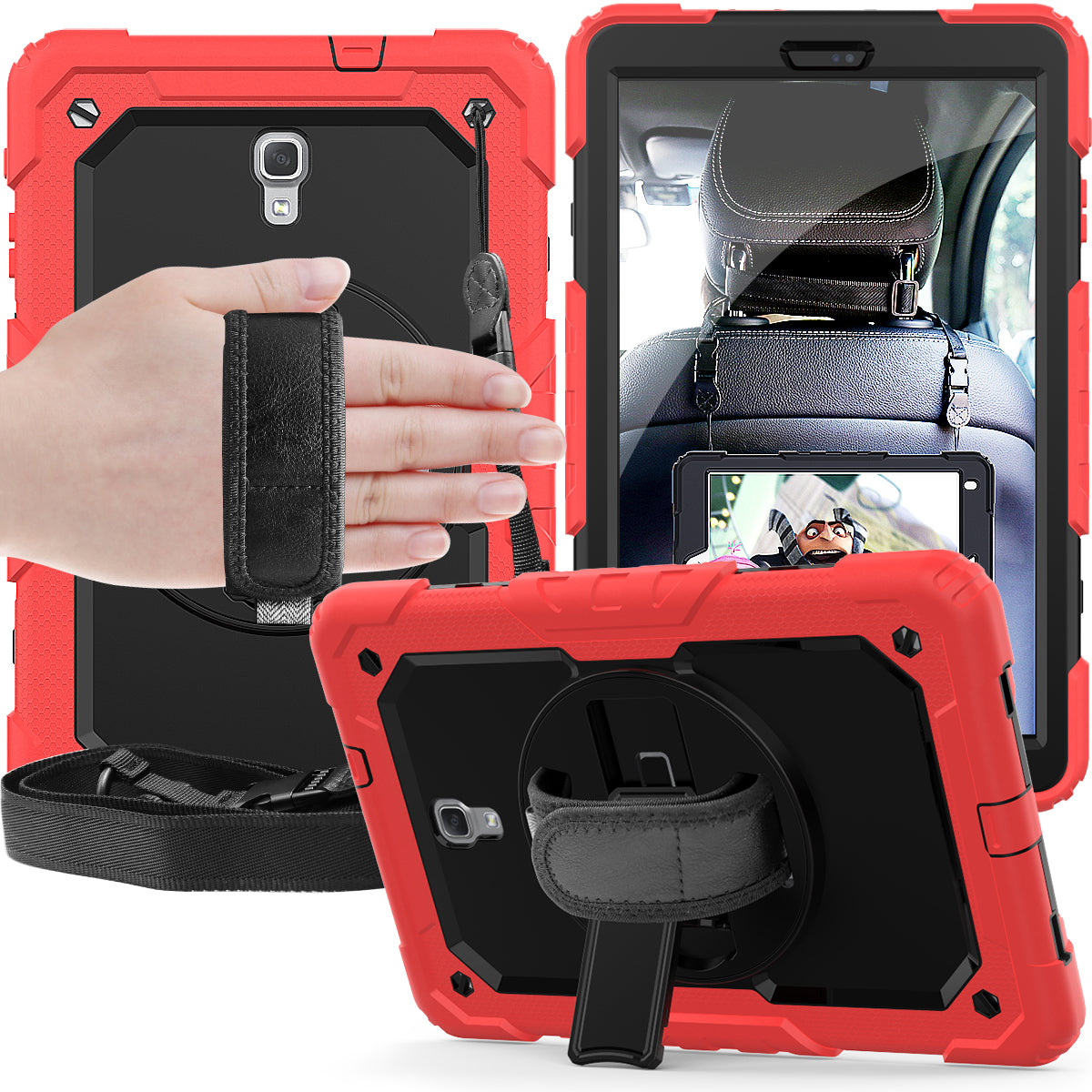 Tough Strap Galaxy Tab A 10.5 Shockproof Case Built-in Screen Protector