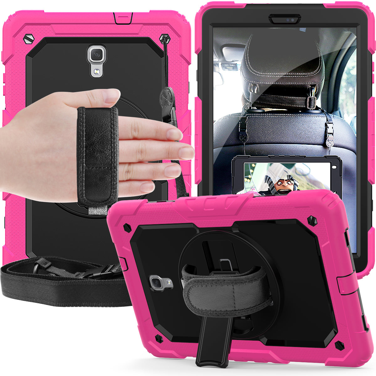 Tough Strap Galaxy Tab A 10.5 Shockproof Case Built-in Screen Protector