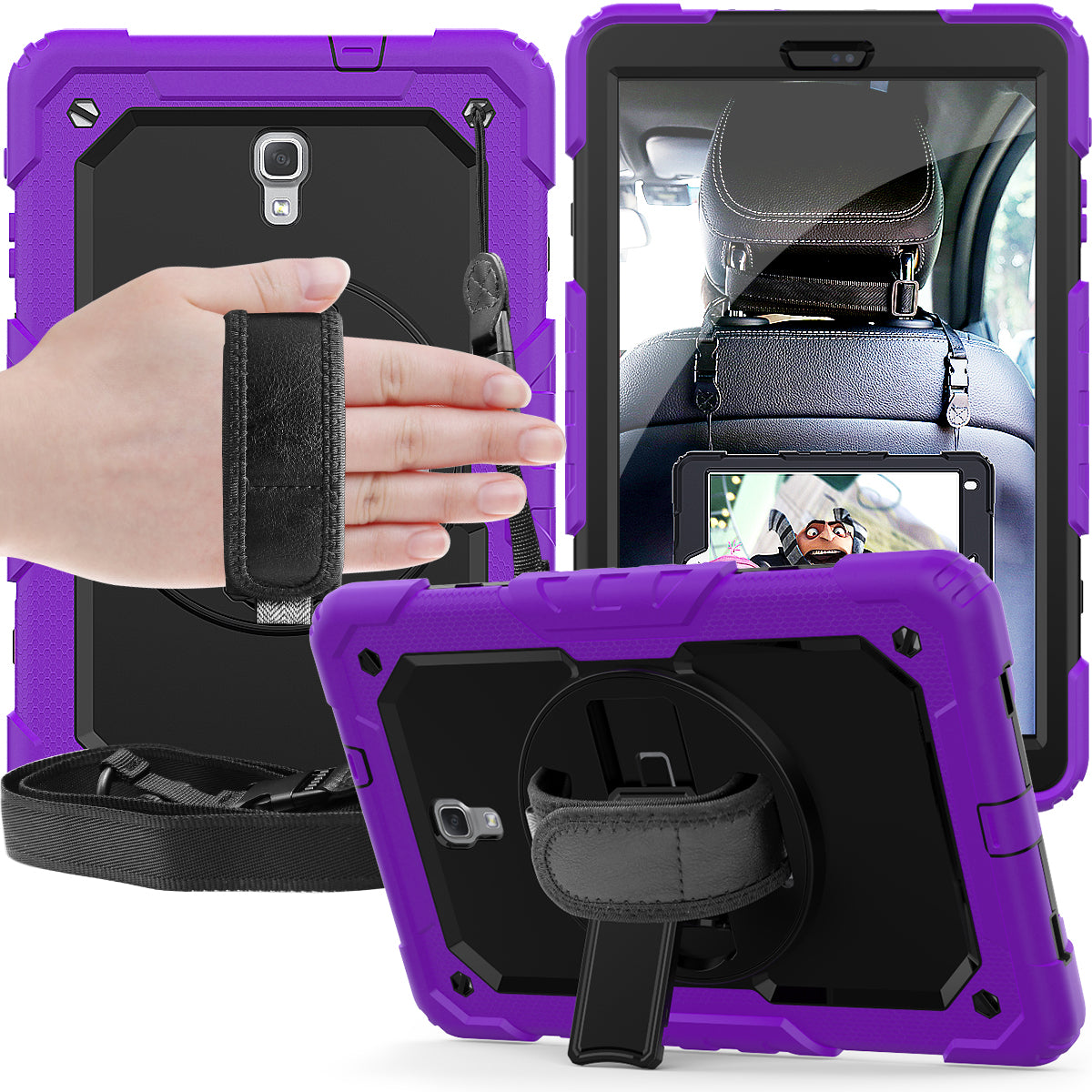 Tough Strap Galaxy Tab A 10.5 Shockproof Case Built-in Screen Protector