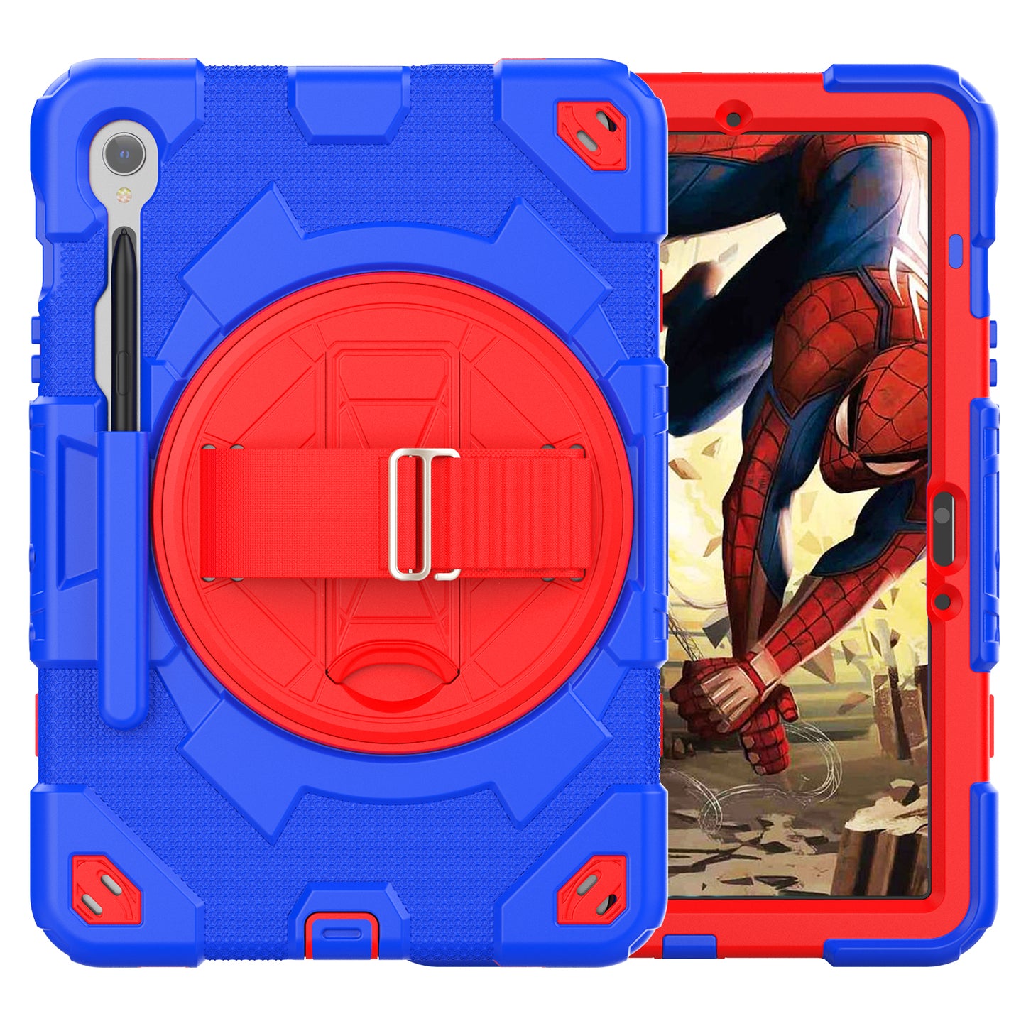 Spider Strap Galaxy Tab S8 Shockproof Case 360 Rotatable Adjustable Hand Holder