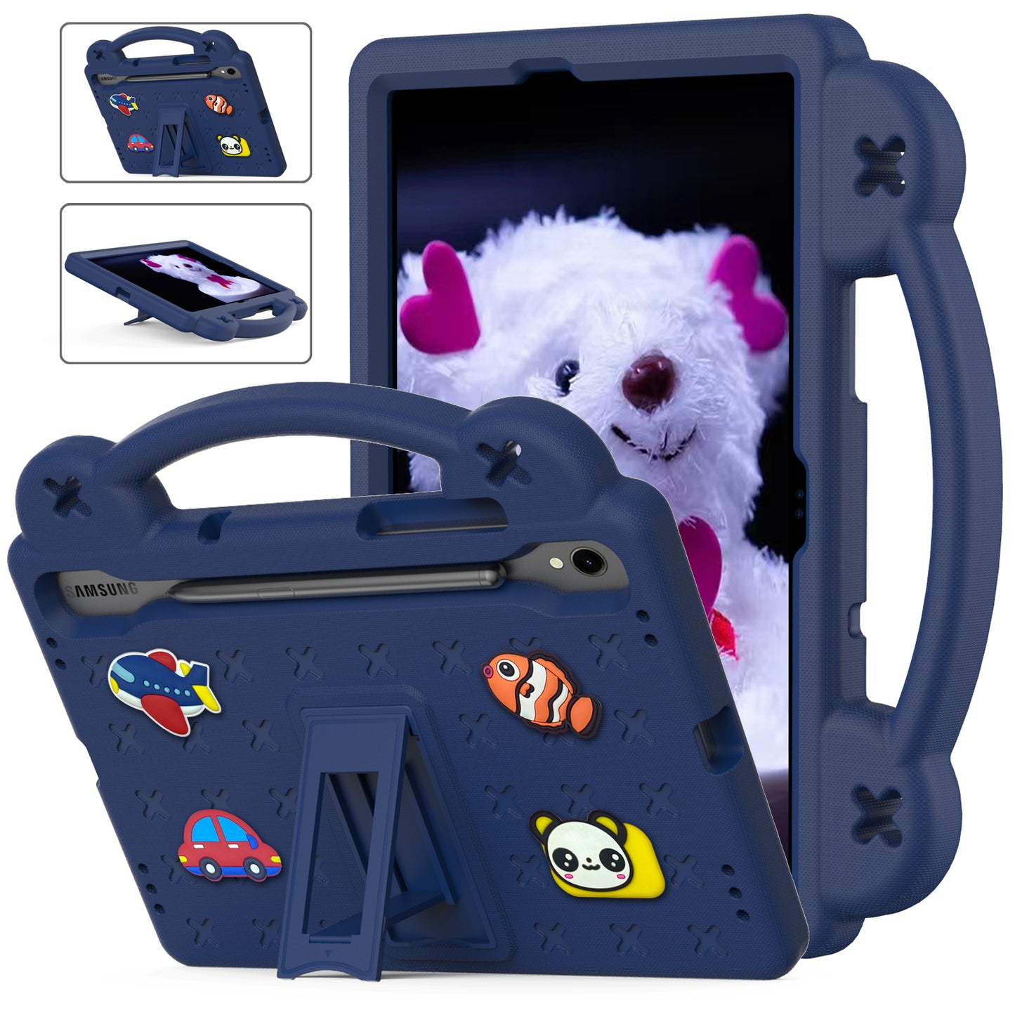 Berenstain Bear Galaxy Tab S8 EVA Case Children's Cartoon Flat Kickstand DIY