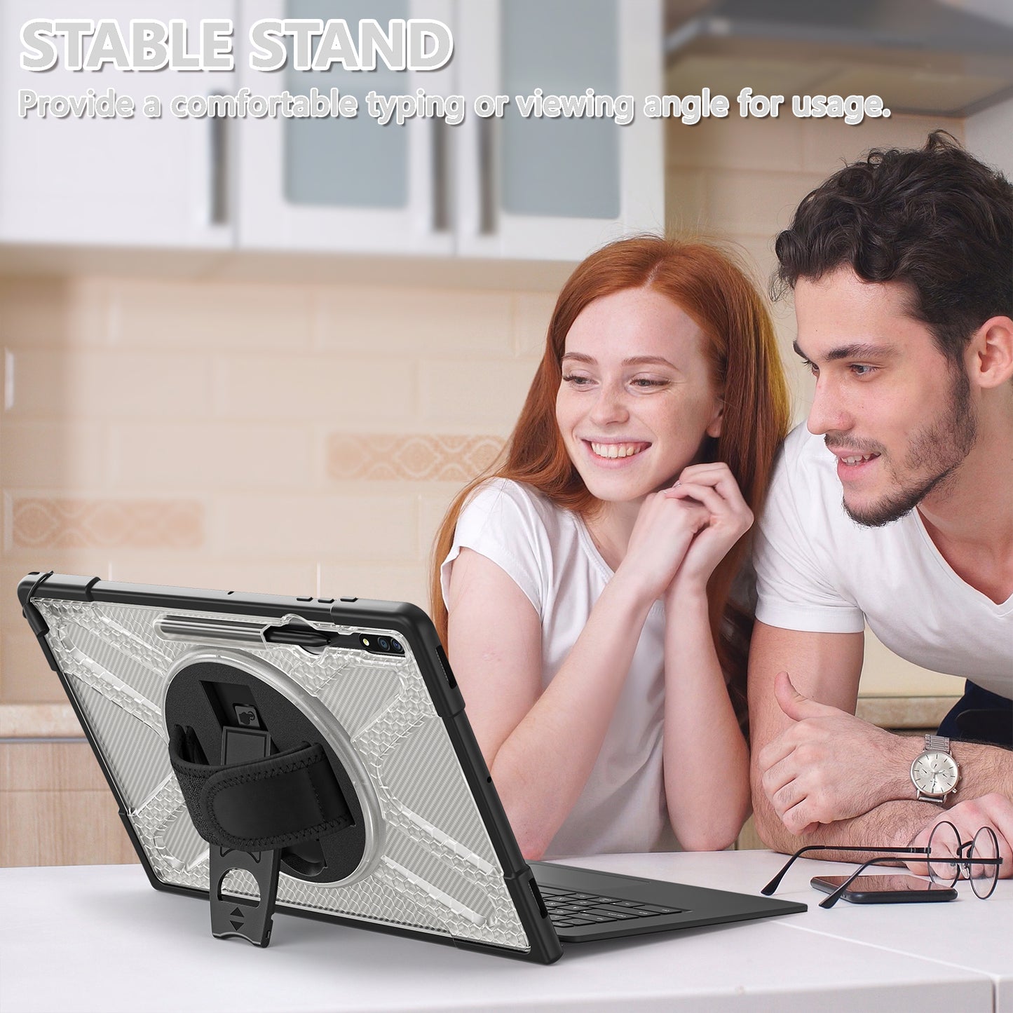 Jacket Beer Galaxy Tab S8 Ultra Case Light Textur Multi Angle Protection Stable Stand