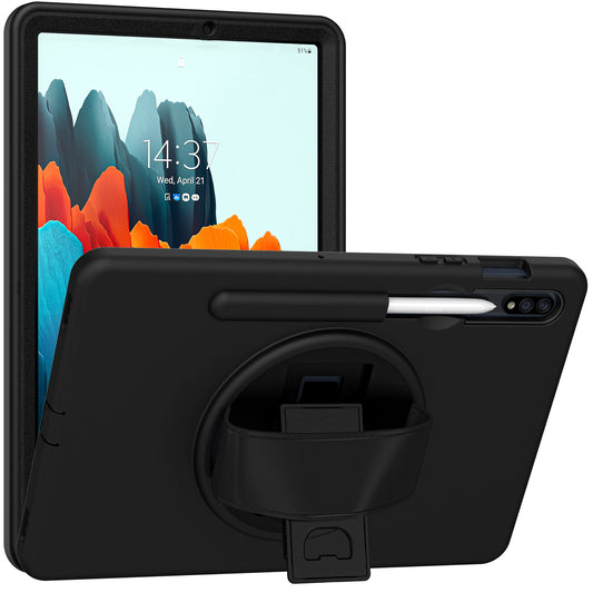 Spider-Man Galaxy Tab S8 Case Genuine Leather 360 Hand Holder Shock Absorption