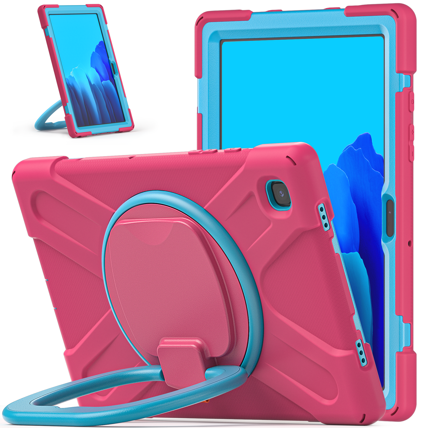 Pirate Box Galaxy Tab A7 Case Hook Stand Rotating with Hand Holder Shoulder Strap