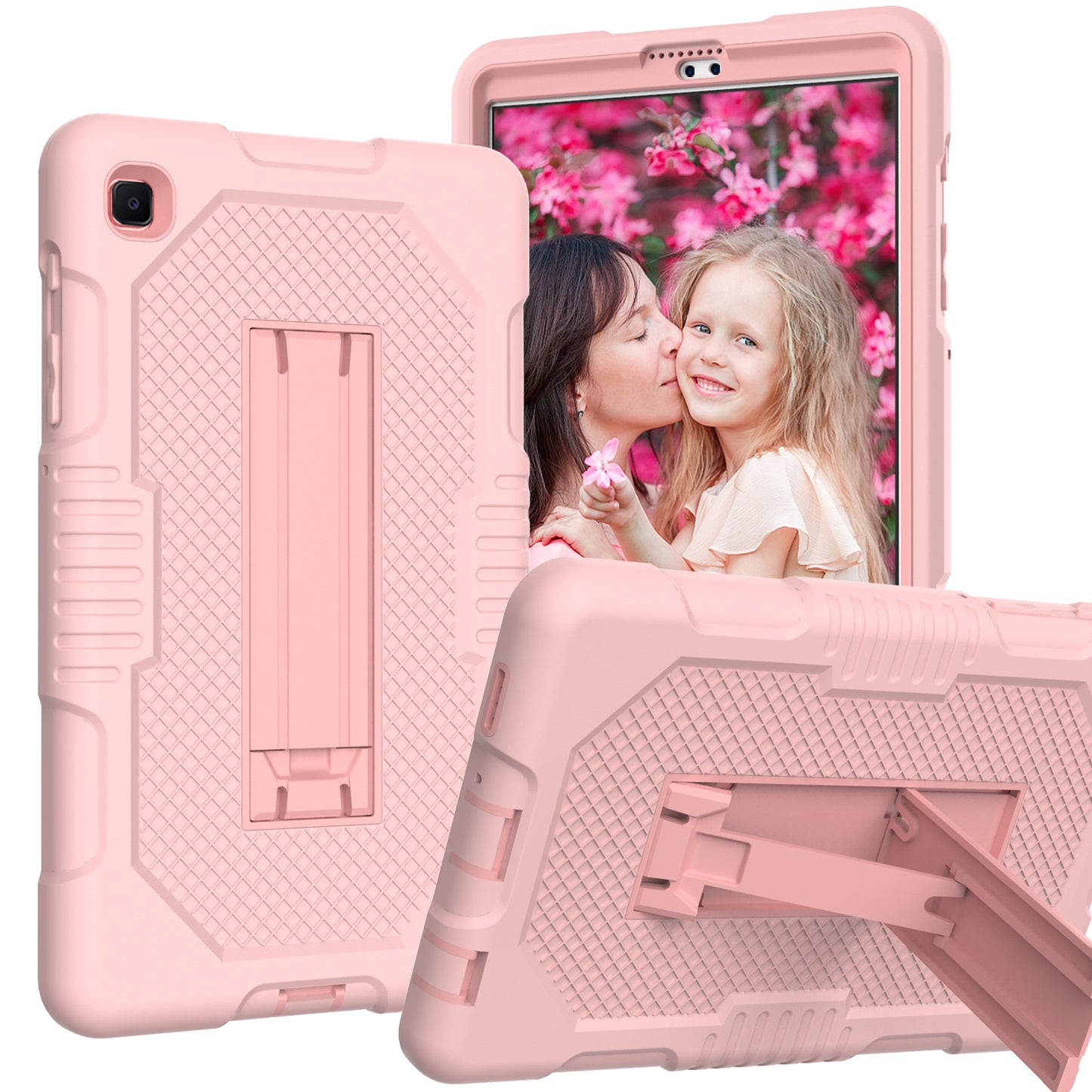 Hit Color Galaxy Tab A7 Shockproof Case Combo Silicone PC Rugged Stand