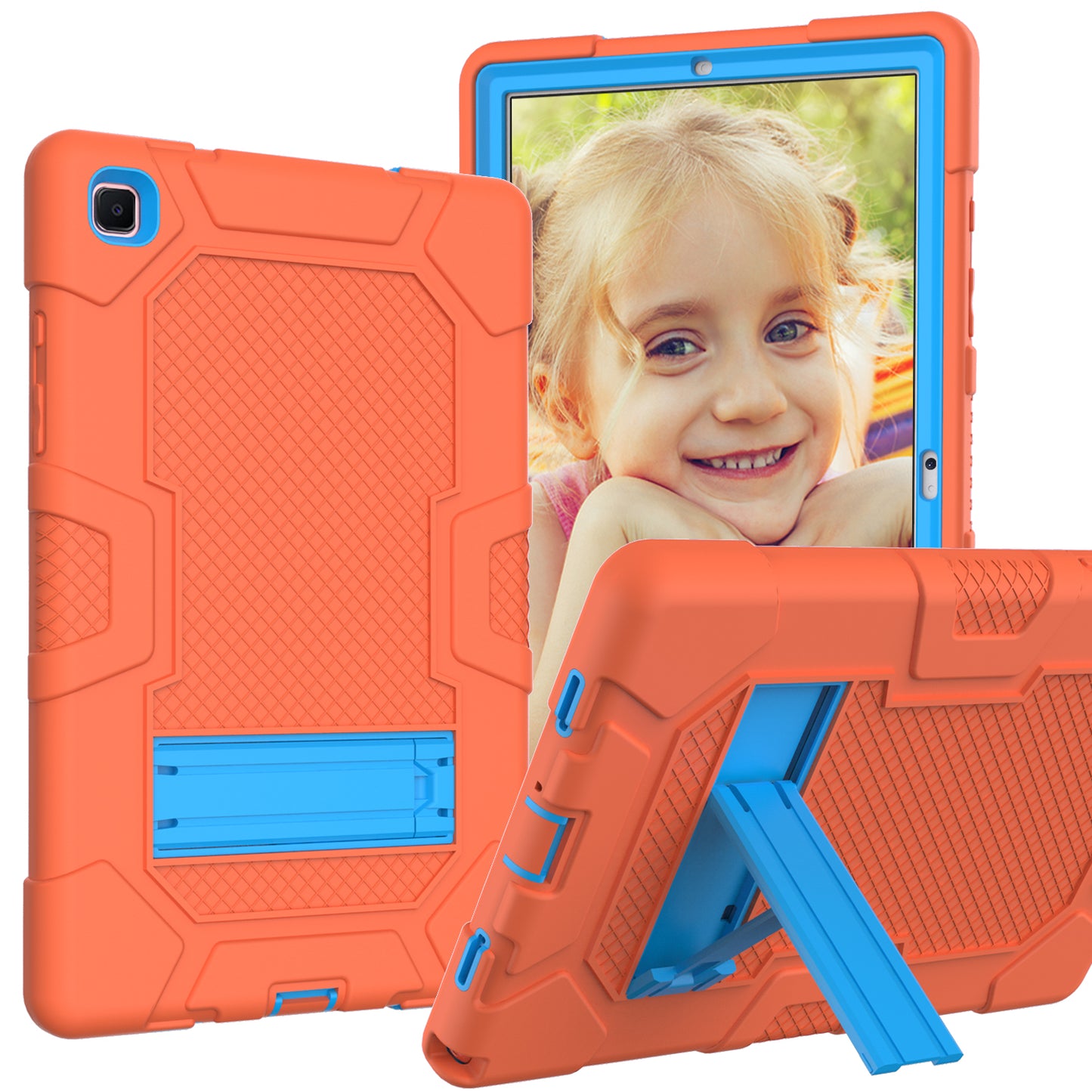 Molandi Contrasting Galaxy Tab A7 Shockproof Case Stand Triple Full Protection
