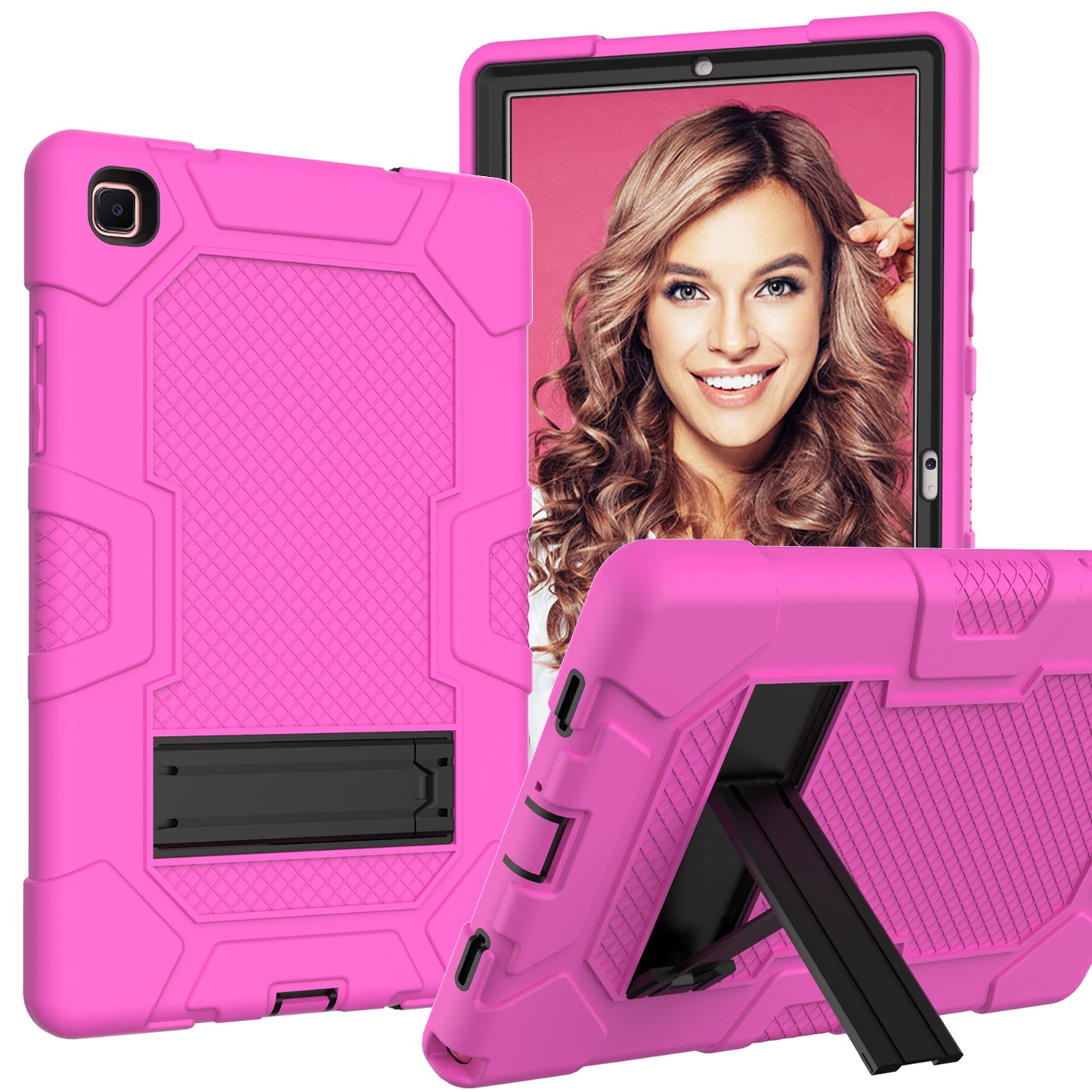 Molandi Contrasting Galaxy Tab A7 Shockproof Case Stand Triple Full Protection