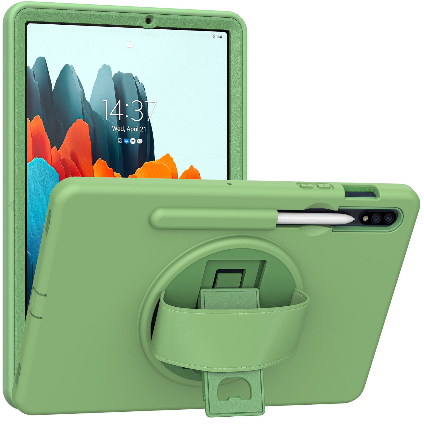 Spider-Man Galaxy Tab S8 Case Genuine Leather 360 Hand Holder Shock Absorption