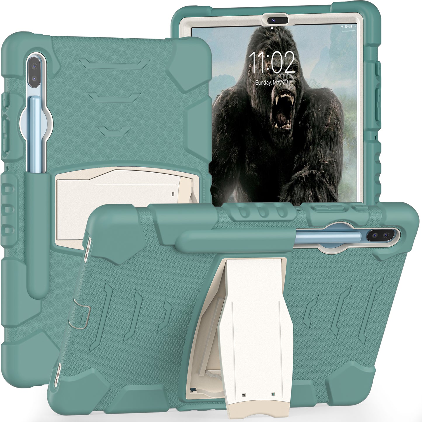 Gorilla King Kong Galaxy Tab S6 Case Full Body Triple Protection Folding Stand