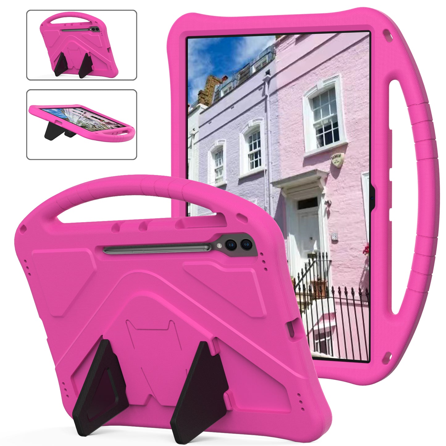 Great Flying Man Galaxy Tab S8 Ultra EVA Case Hand Handle Stand Military Protection