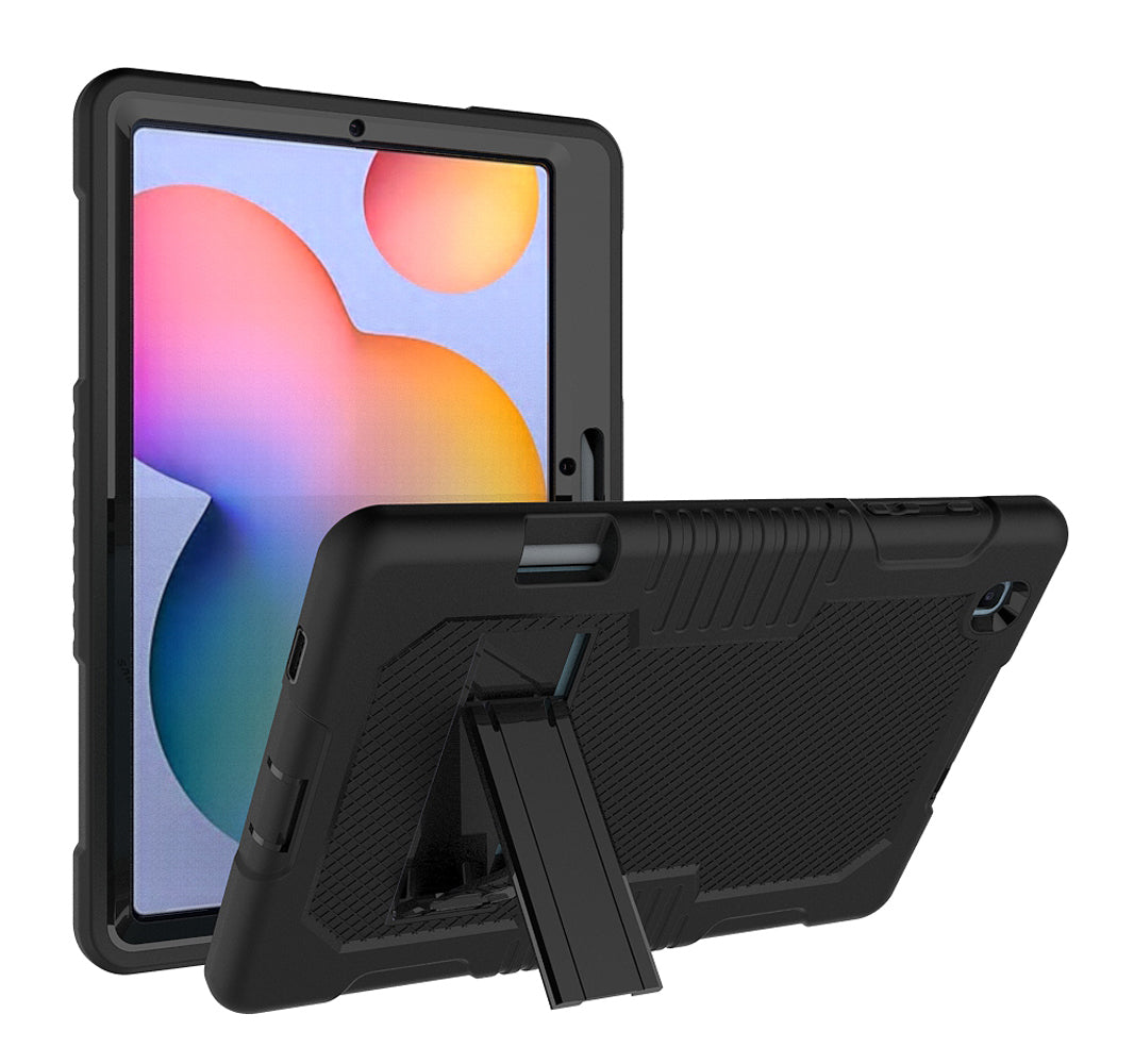 Hit Color Galaxy Tab S6 Lite Shockproof Case Combo Silicone PC Rugged Stand