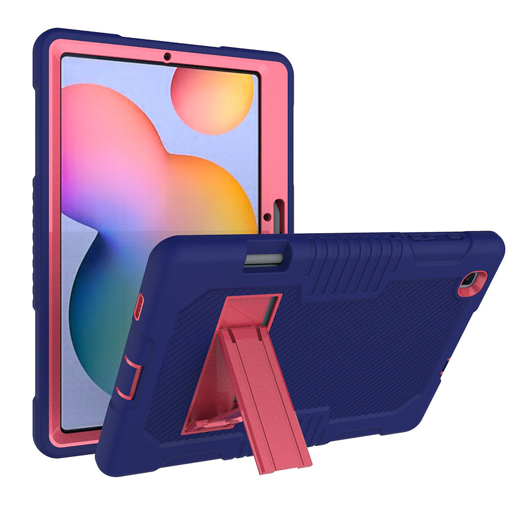 Hit Color Galaxy Tab S6 Lite Shockproof Case Combo Silicone PC Rugged Stand