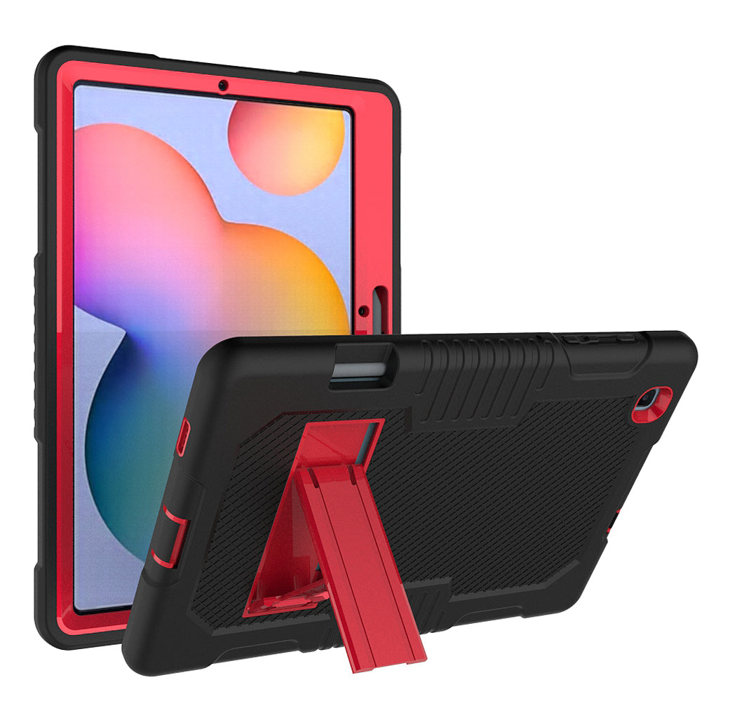 Hit Color Galaxy Tab S6 Lite Shockproof Case Combo Silicone PC Rugged Stand
