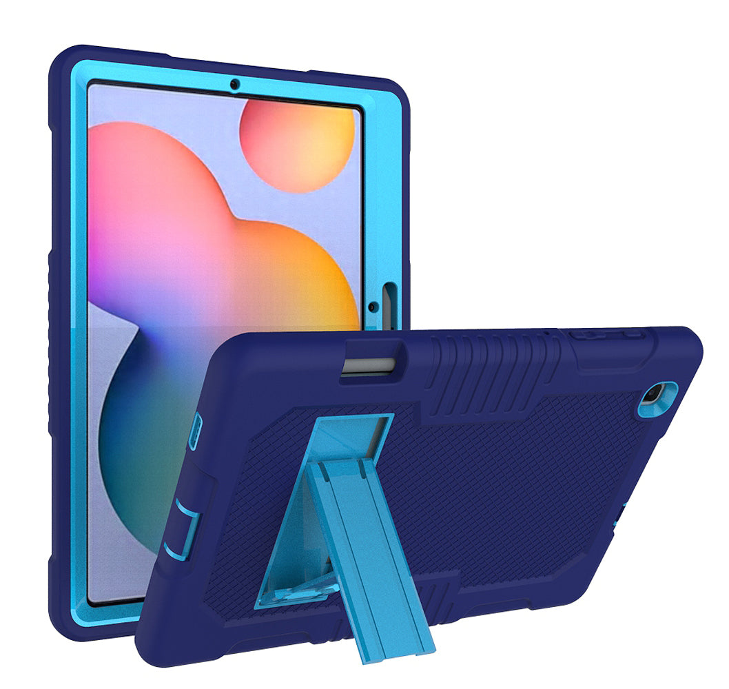 Hit Color Galaxy Tab S6 Lite Shockproof Case Combo Silicone PC Rugged Stand