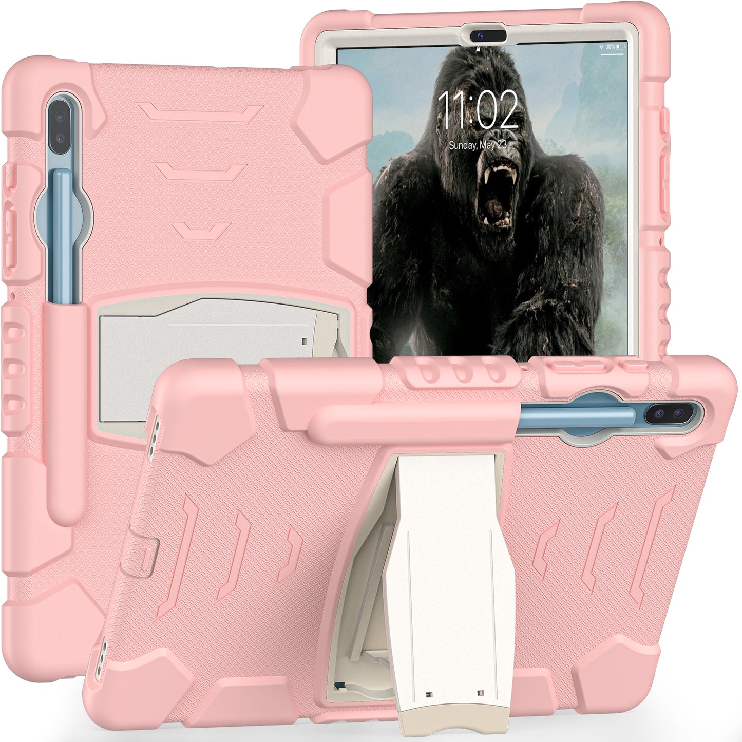 Gorilla King Kong Galaxy Tab S6 Case Full Body Triple Protection Folding Stand
