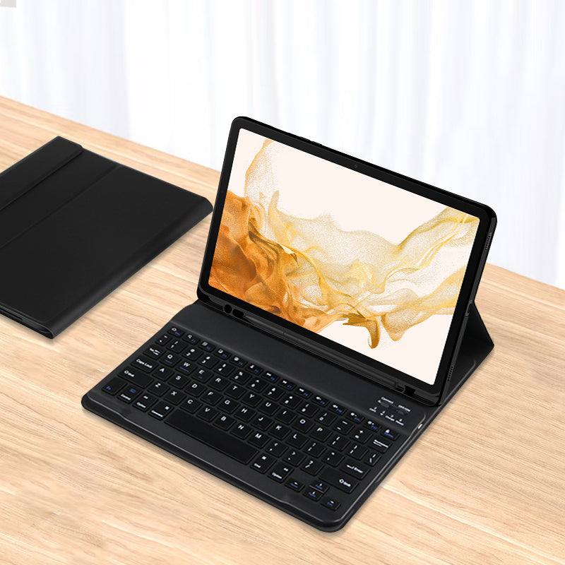 Classical Book Samsung Galaxy Tab S8+ Keyboard Case Stand Magnetic Detachable