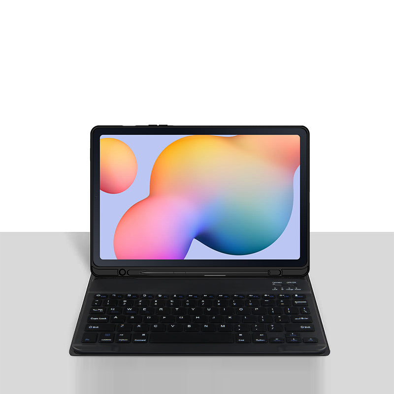 Classical Book Samsung Galaxy Tab S6 Lite Keyboard Case Stand Magnetic Detachable