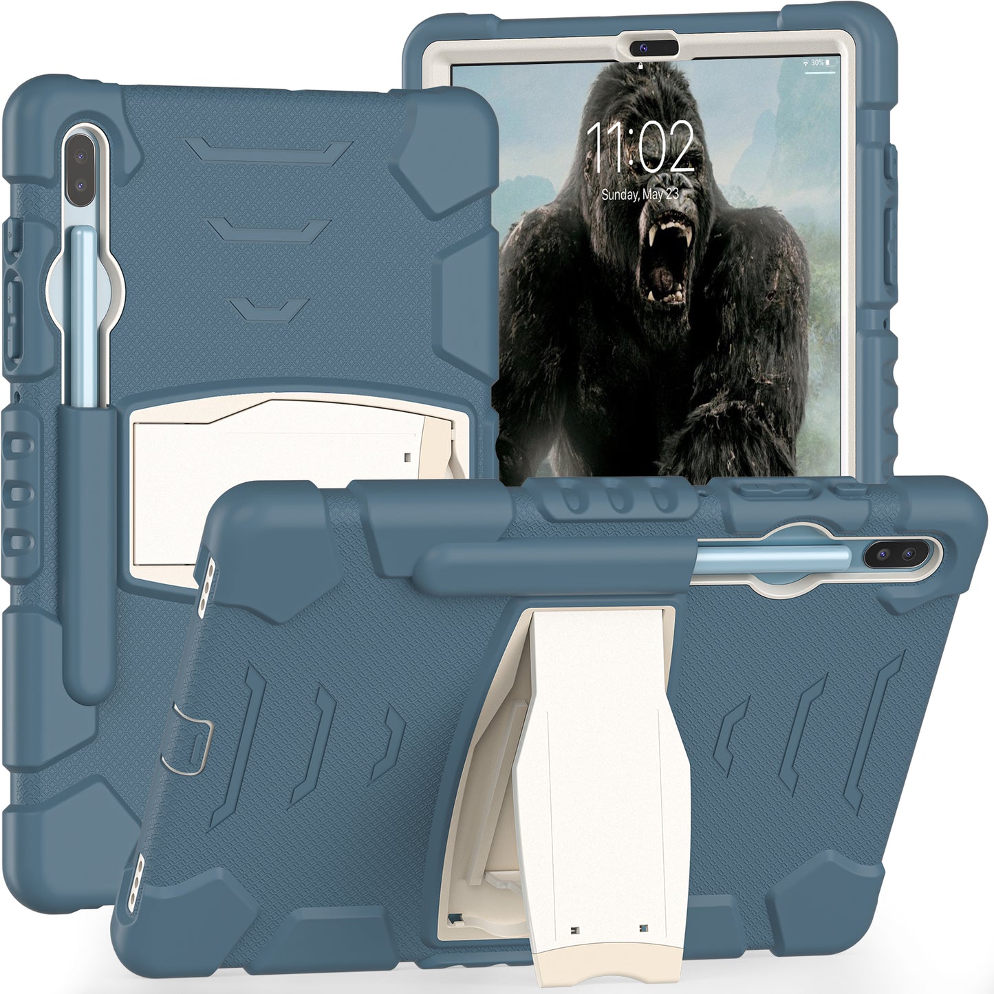 Gorilla King Kong Galaxy Tab S6 Case Full Body Triple Protection Folding Stand