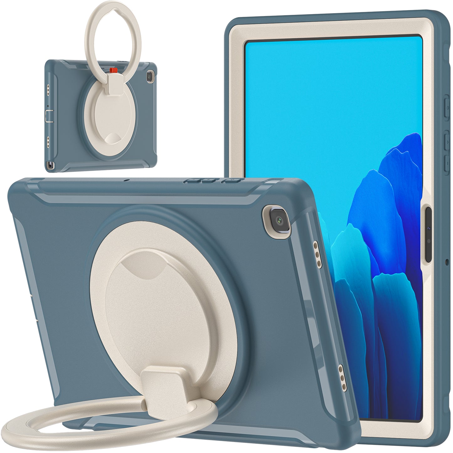 Bull Demon King Galaxy Tab A7 Case 360 Rotatable Folding Handle Grip