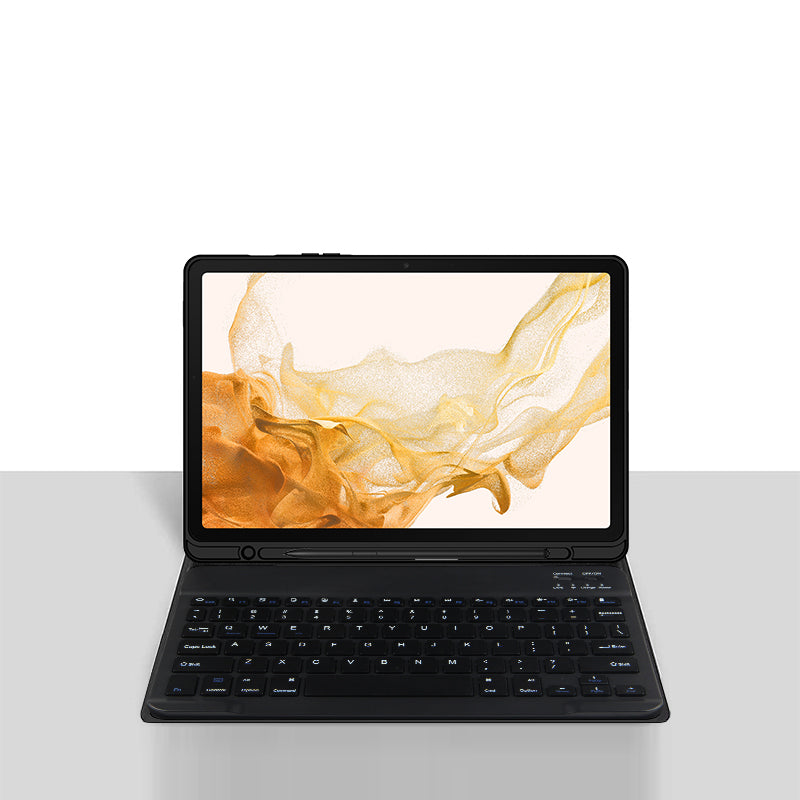 Classical Book Samsung Galaxy Tab S8 Keyboard Case Stand Magnetic Detachable