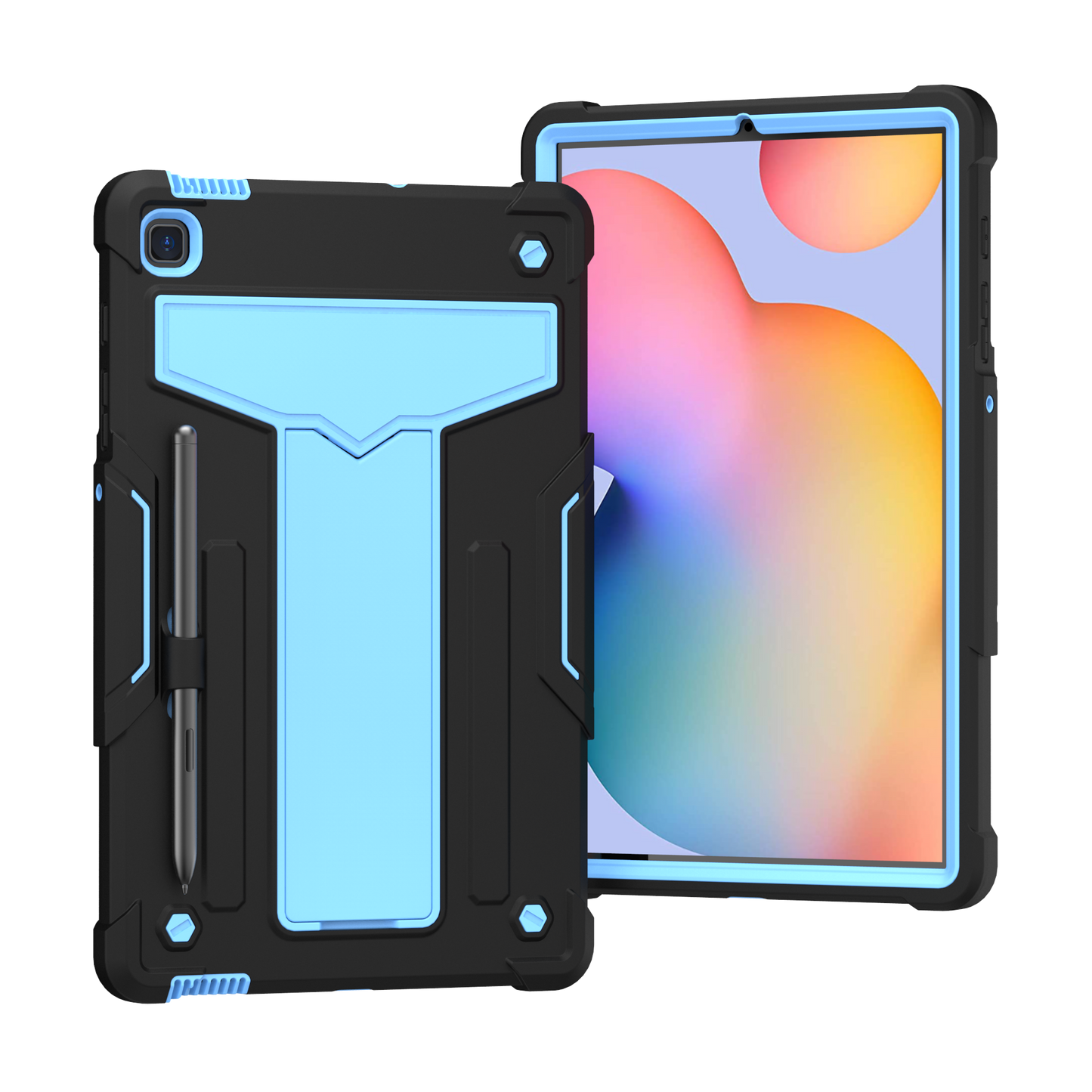 Hit-Color Shark Galaxy Tab S6 Lite Shockproof Case Heavy Duty Kids Safety