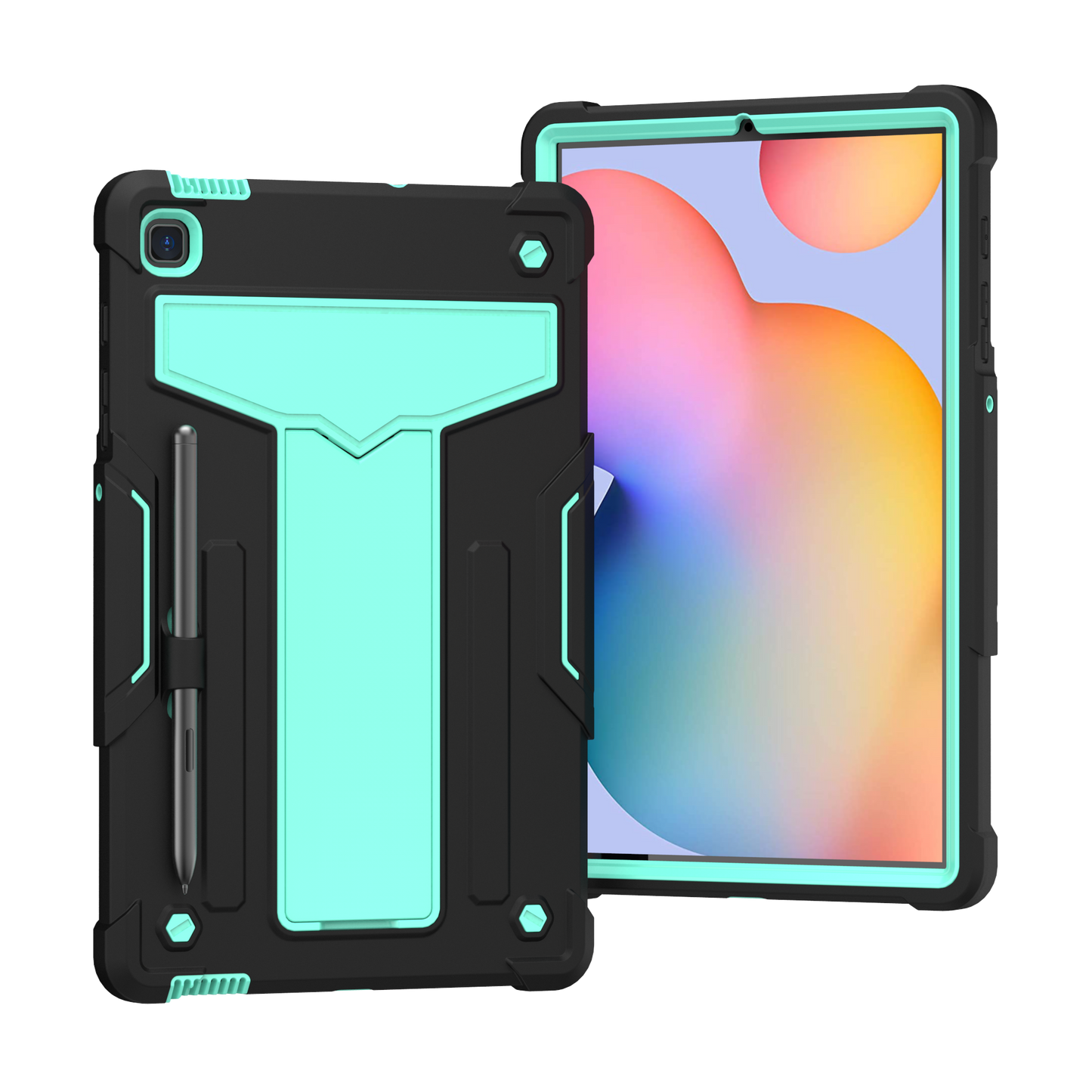 Hit-Color Shark Galaxy Tab S6 Lite Shockproof Case Heavy Duty Kids Safety