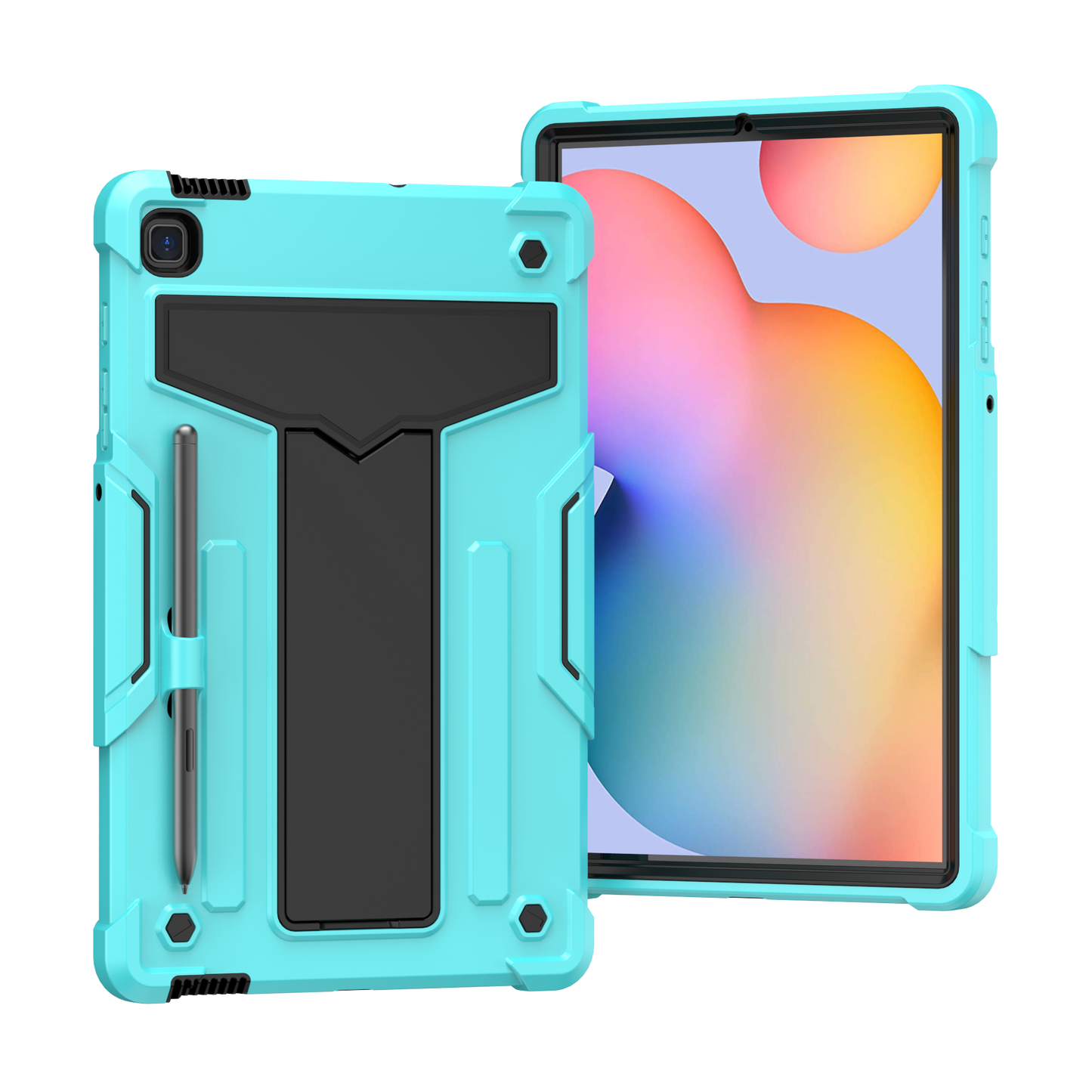 Hit-Color Shark Galaxy Tab S6 Lite Shockproof Case Heavy Duty Kids Safety