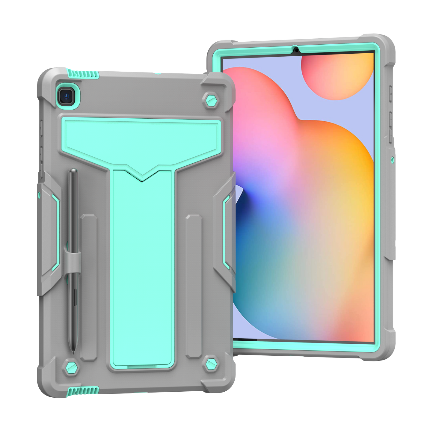 Hit-Color Shark Galaxy Tab S6 Lite Shockproof Case Heavy Duty Kids Safety