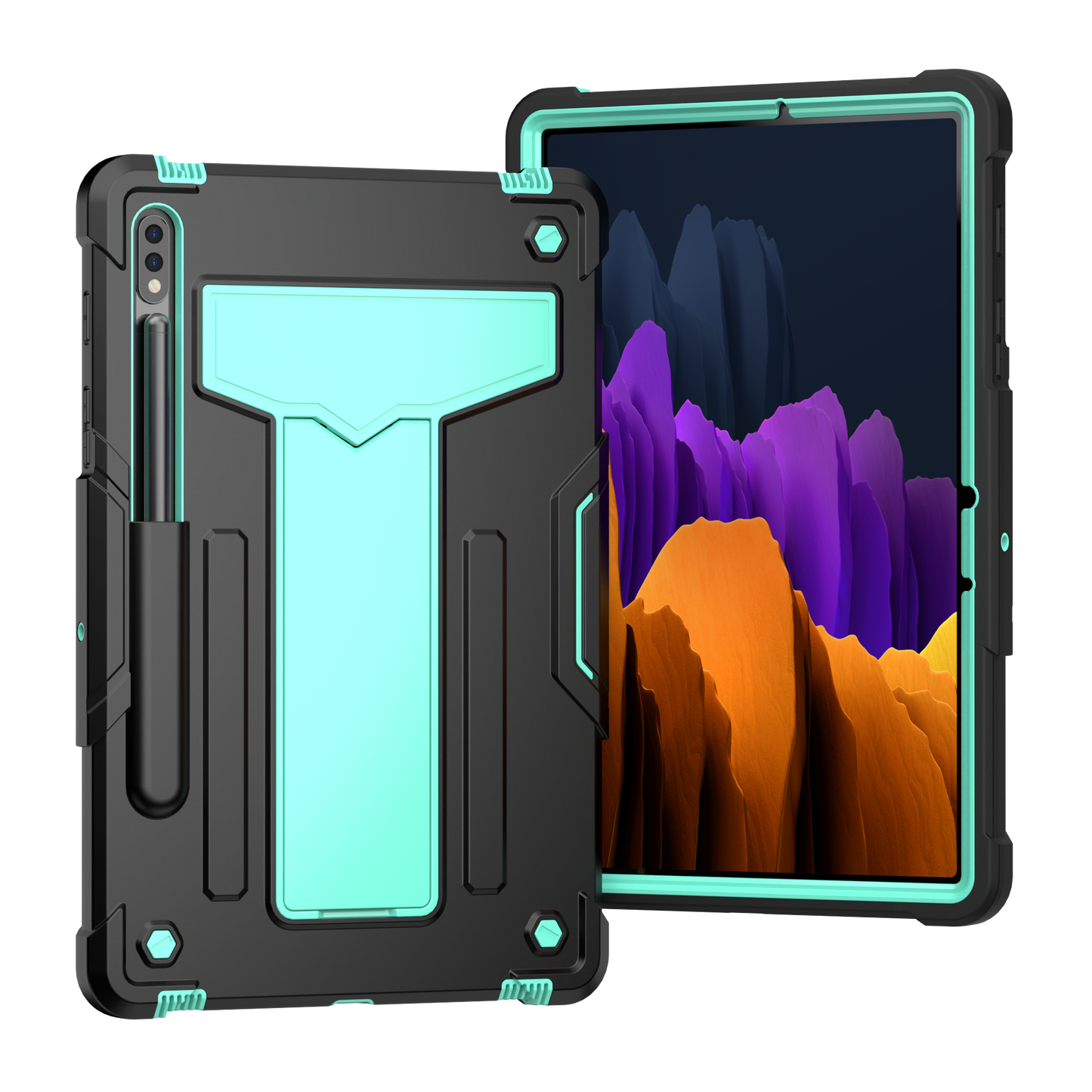 Hit-Color Shark Galaxy Tab S8 Shockproof Case Heavy Duty Kids Safety