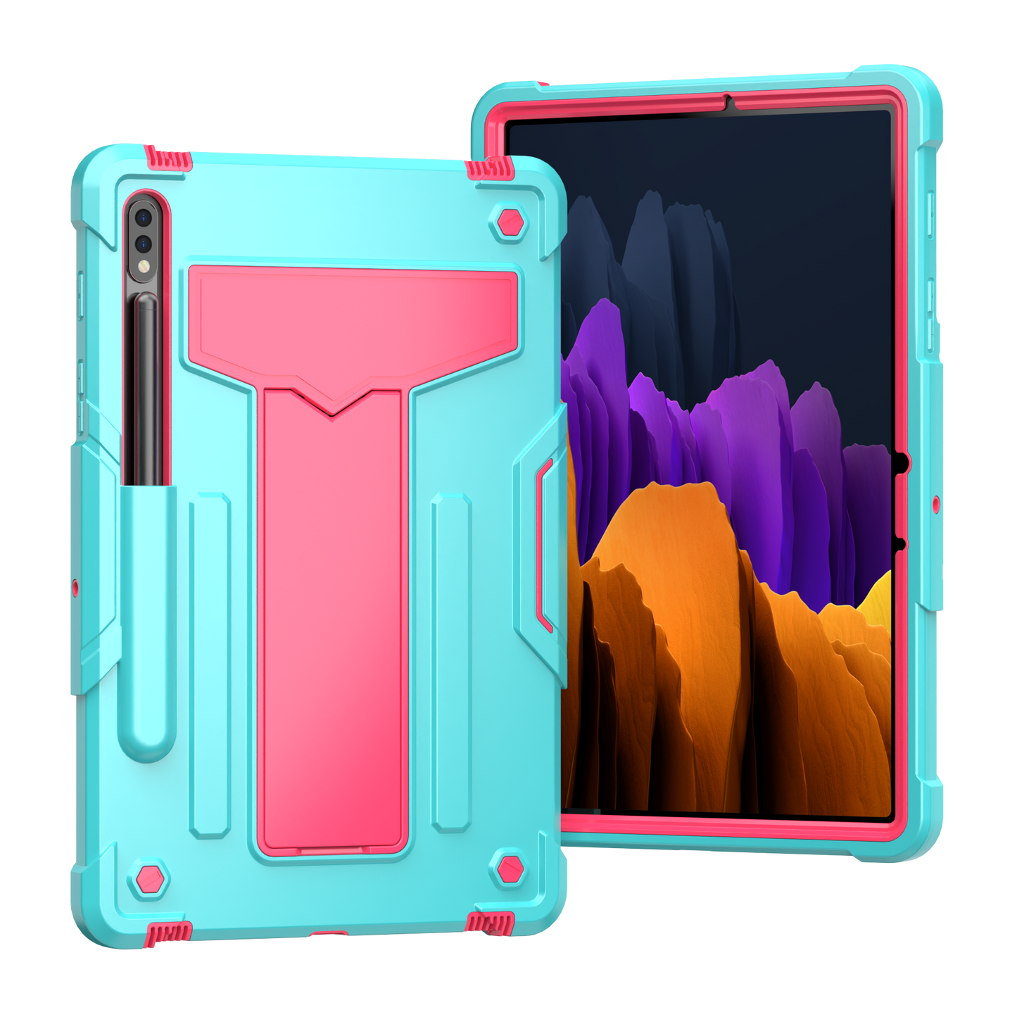 Hit-Color Shark Galaxy Tab S8 Shockproof Case Heavy Duty Kids Safety