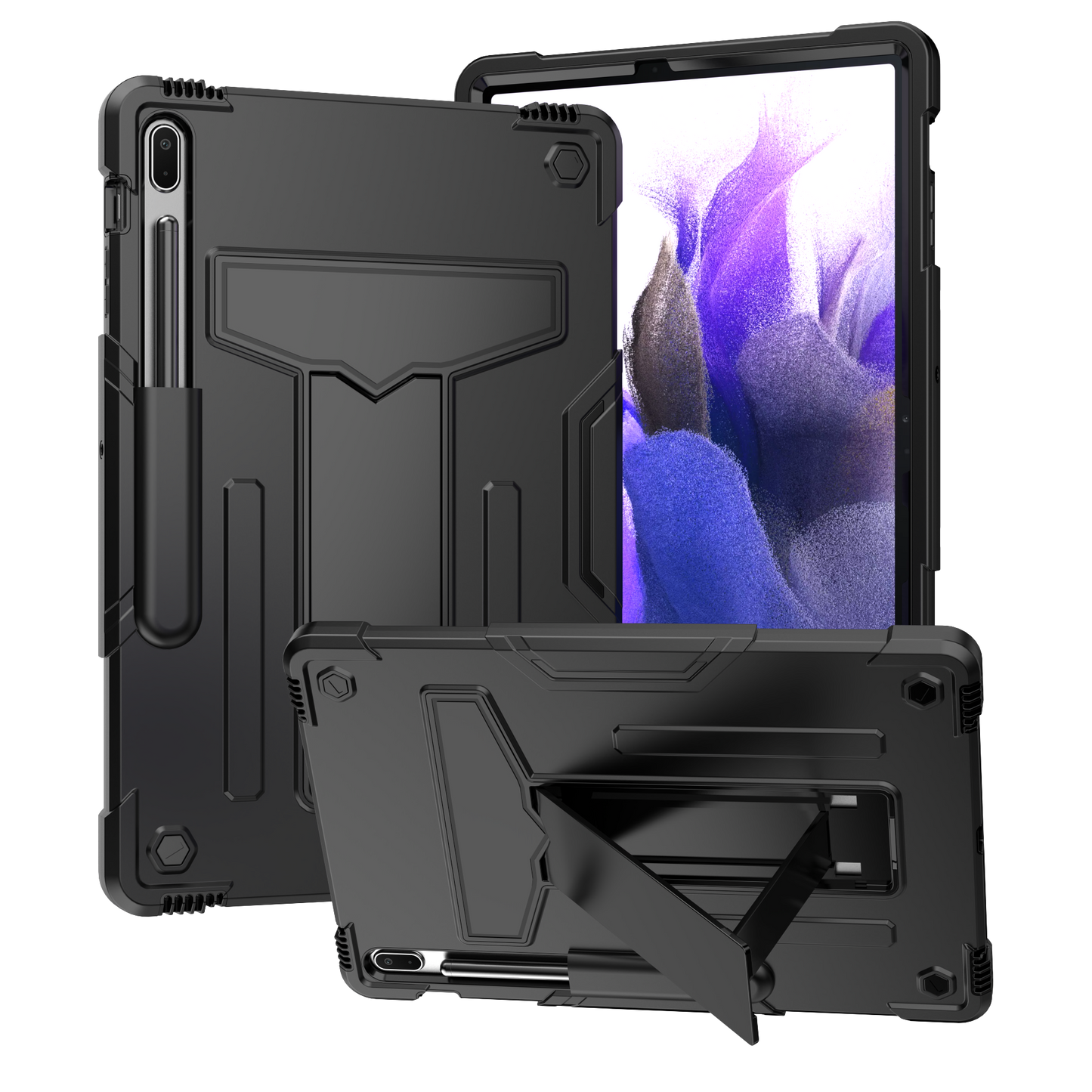 Hit-Color Shark Galaxy Tab S8+ Shockproof Case Heavy Duty Kids Safety