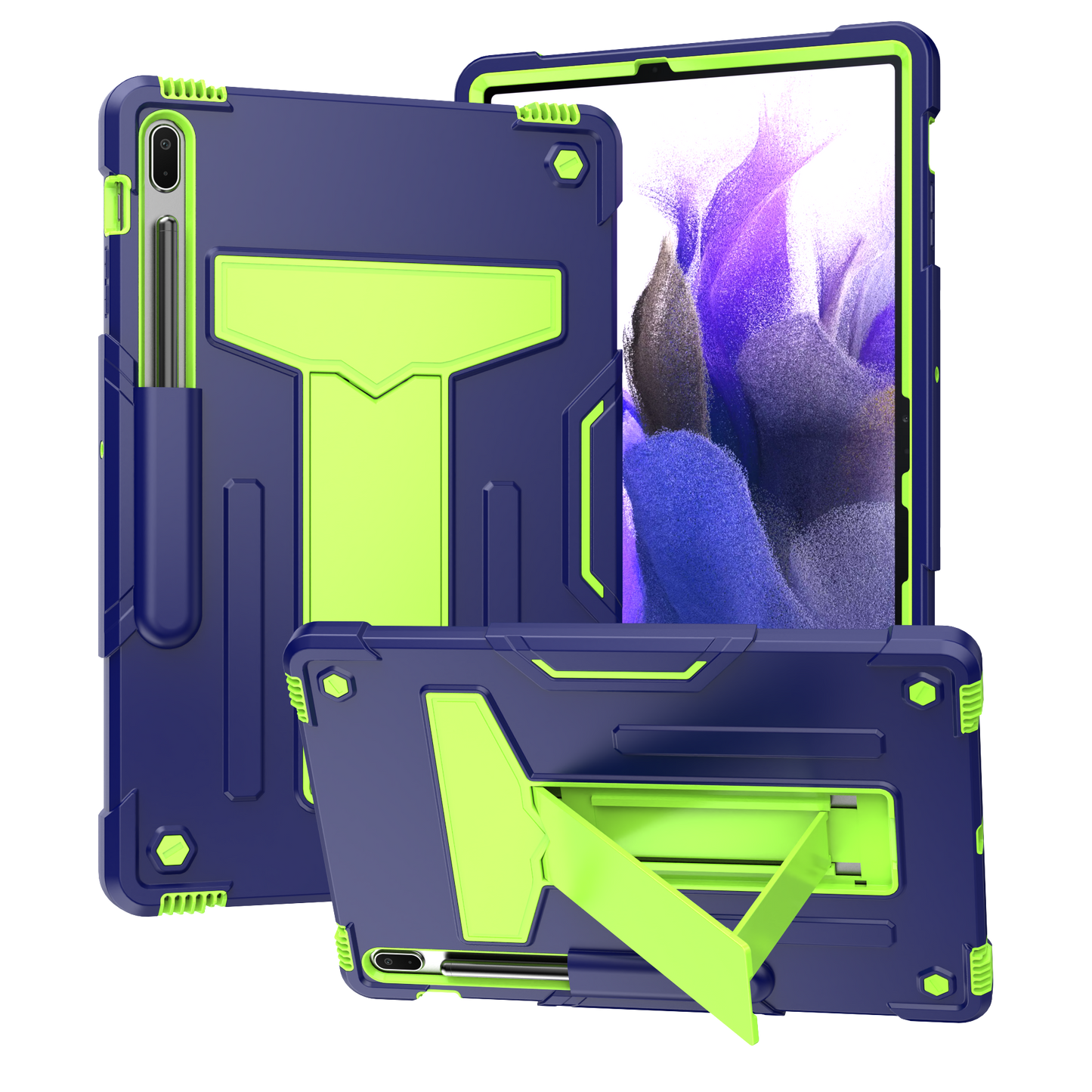 Hit-Color Shark Galaxy Tab S8+ Shockproof Case Heavy Duty Kids Safety