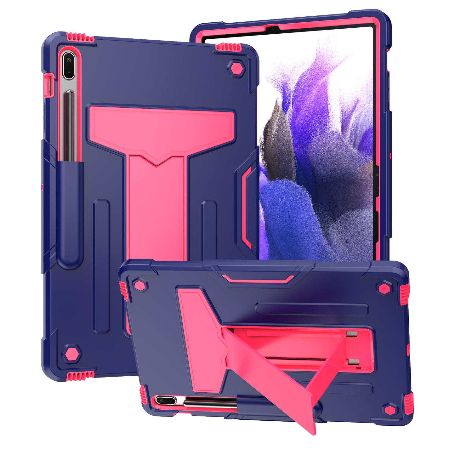 Hit-Color Shark Galaxy Tab S8+ Shockproof Case Heavy Duty Kids Safety